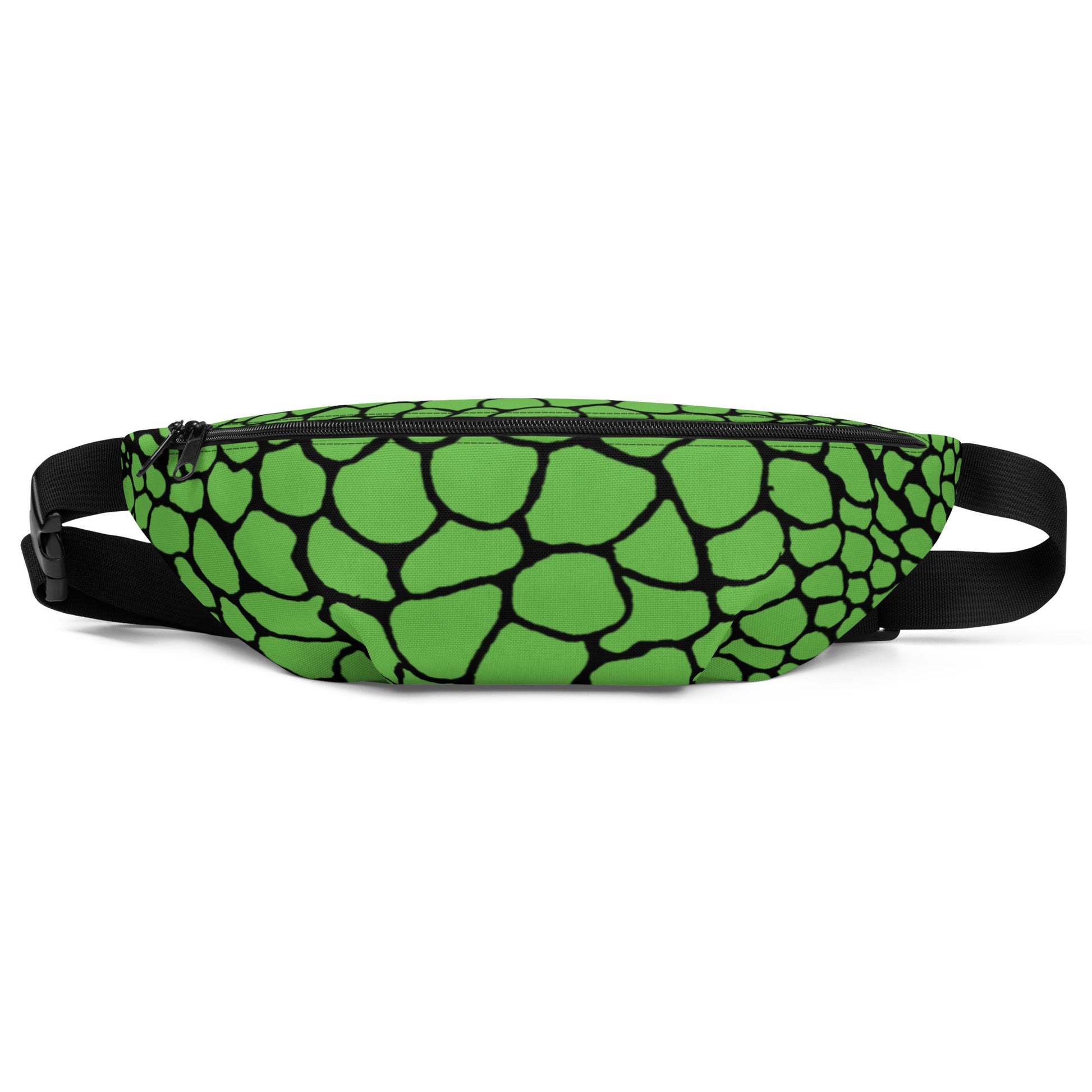 Wild Fanny Pack (Green/Black) | Colorful Organic Print | Festival Bum Bag | Belt Bag | Waist Pack | - Comfortable Culture - Fanny Packs - Comfortable Culture