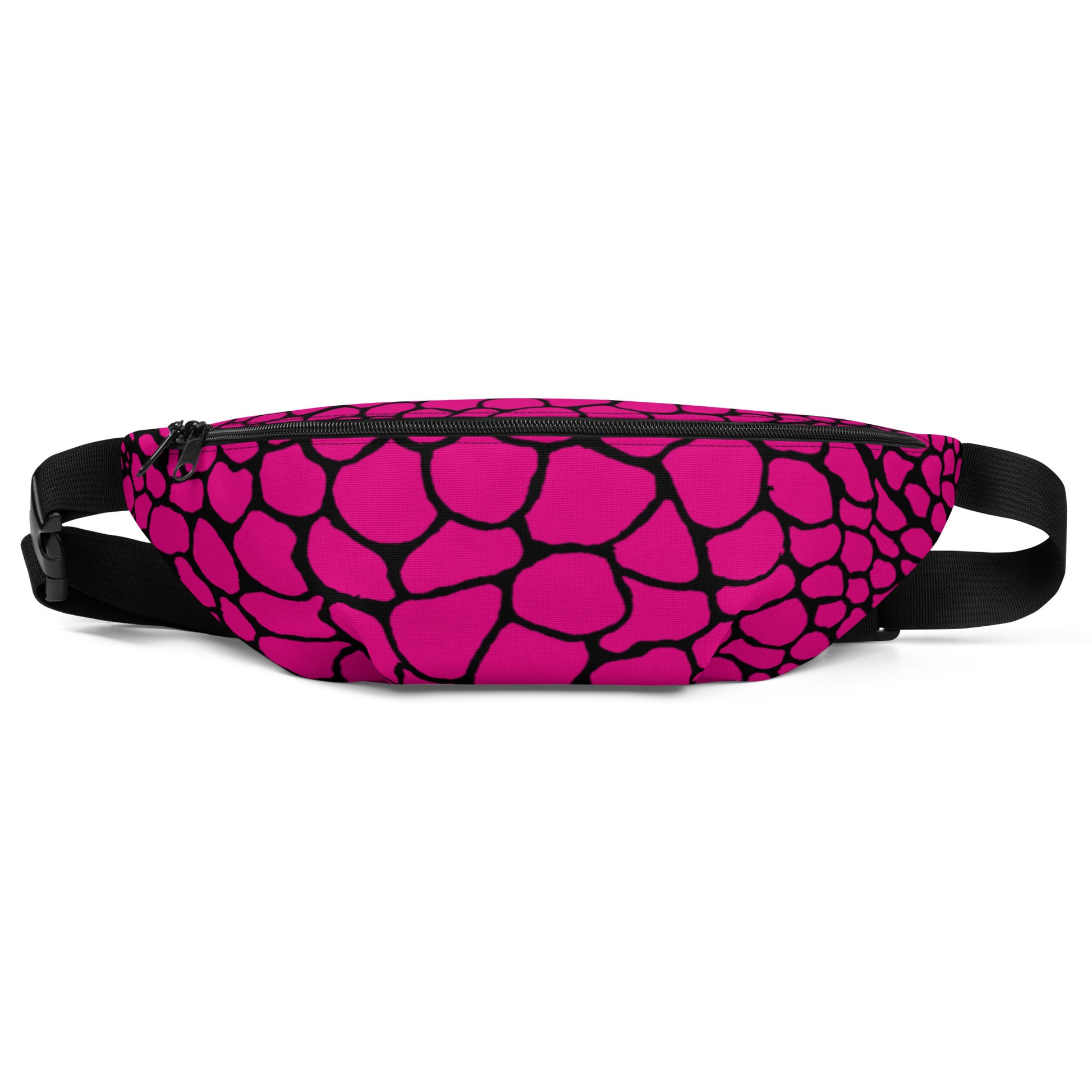 Wild Fanny Pack (Violet - Red) | Colorful Organic Print | Festival Bum Bag | Belt Bag | Waist Pack | - Comfortable Culture - Fanny Packs - Comfortable Culture