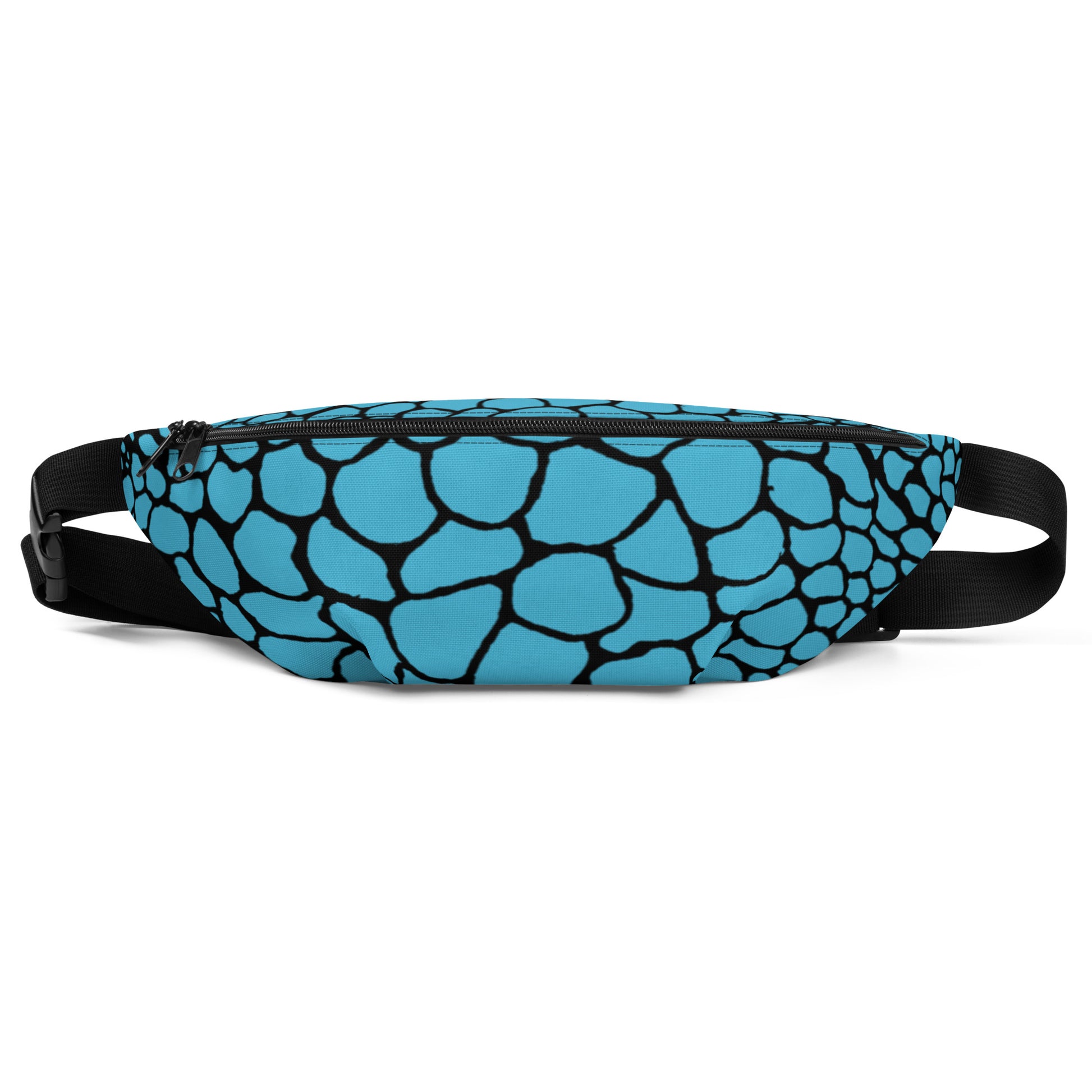 Wild Fanny Pack (Sky Blue) | Colorful Organic Print | Festival Bum Bag | Belt Bag | Waist Pack | - Comfortable Culture - Fanny Packs - Comfortable Culture