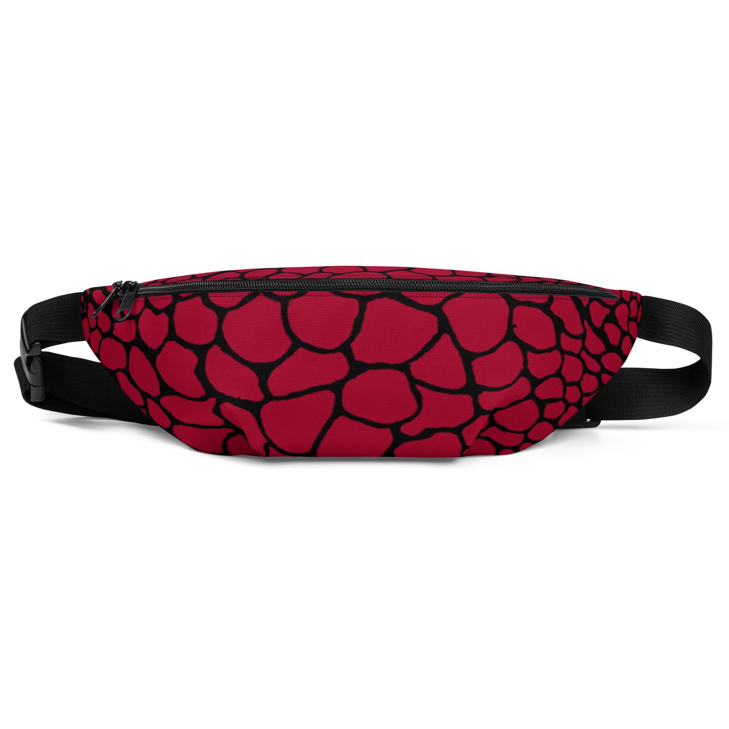 Wild Fanny Pack (Blood Red) | Colorful Organic Print | Festival Bum Bag | Belt Bag | Waist Pack | - Comfortable Culture - Fanny Packs - Comfortable Culture