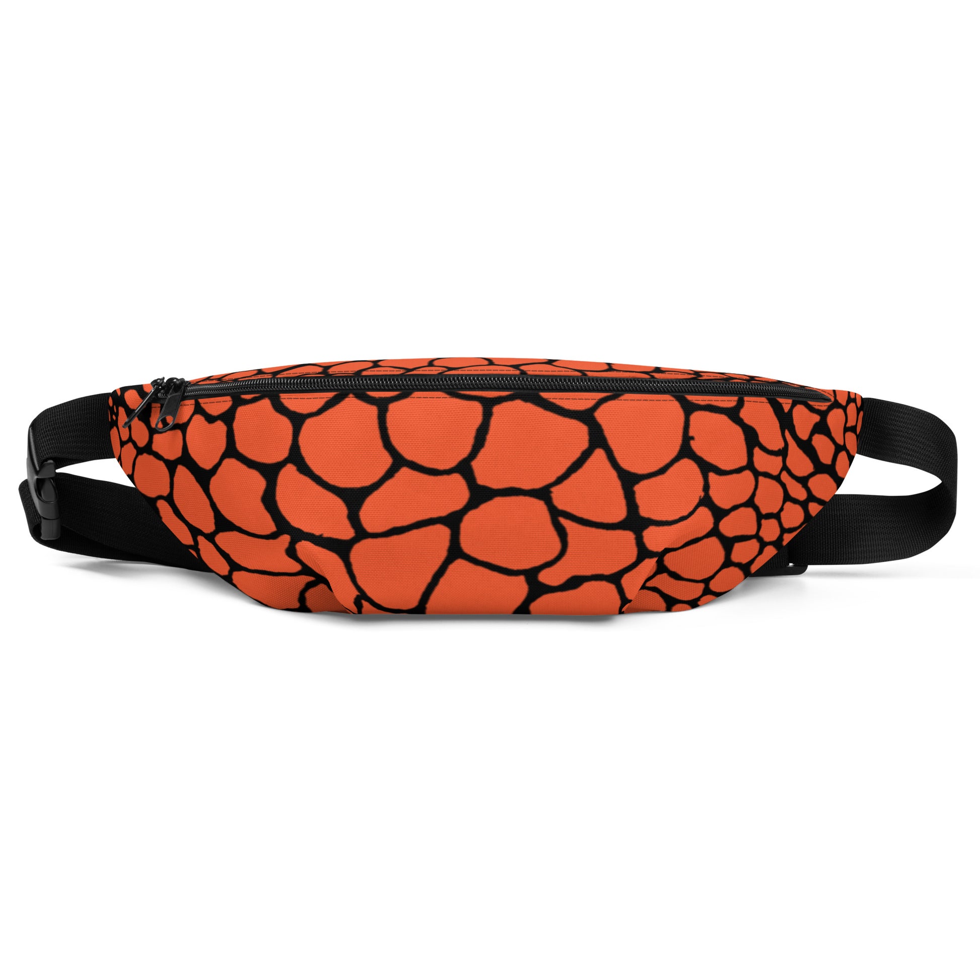 Wild Fanny Pack (Outrageous Orange) | Colorful Organic Print | Festival Bum Bag | Belt Bag | Waist Pack | - Comfortable Culture - Fanny Packs - Comfortable Culture