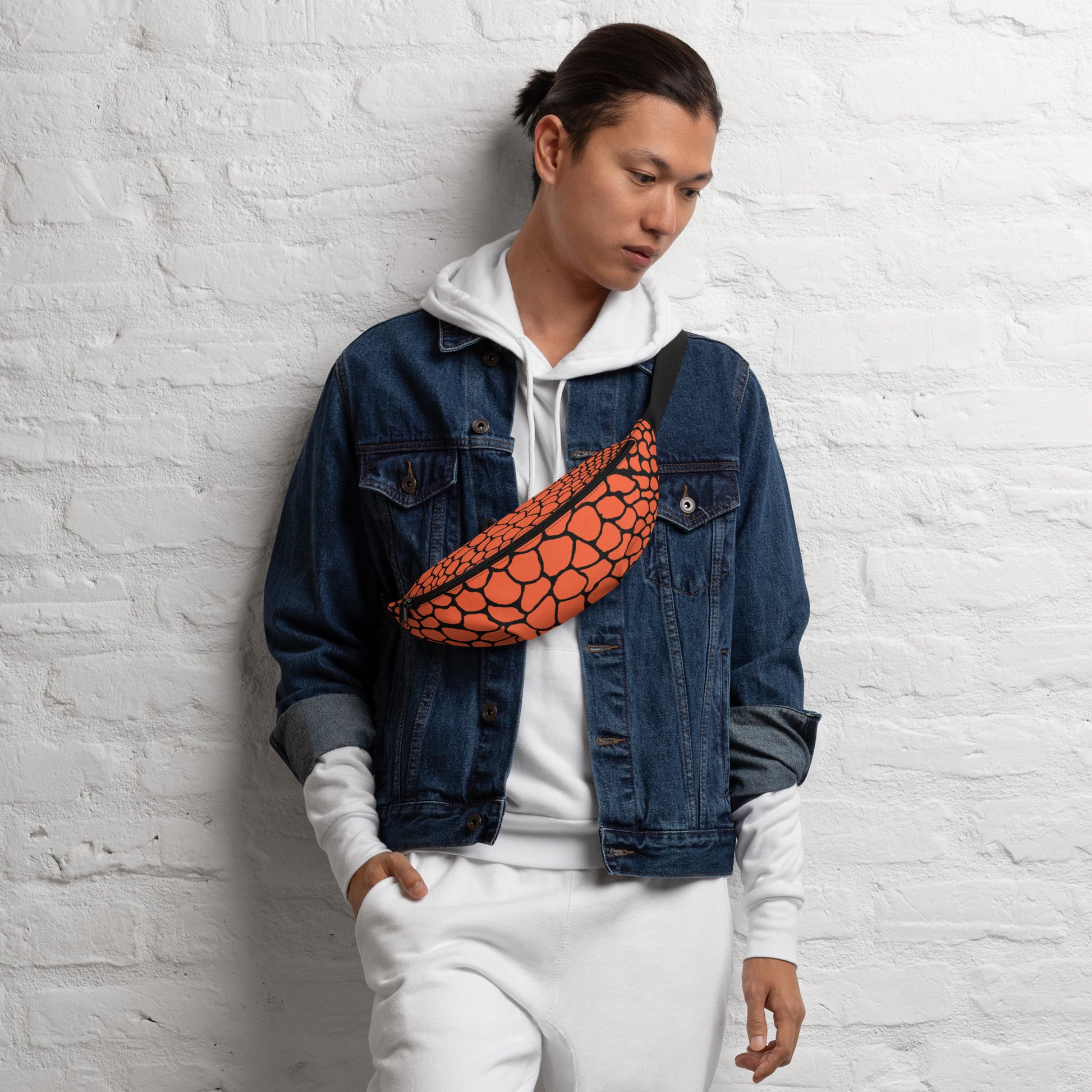 Wild Fanny Pack (Outrageous Orange) | Colorful Organic Print | Festival Bum Bag | Belt Bag | Waist Pack | - Comfortable Culture - Fanny Packs - Comfortable Culture