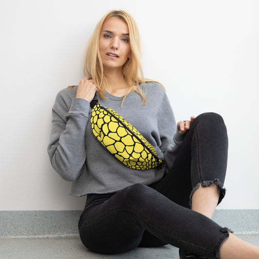 Wild Fanny Pack (Paris Daisy Yellow) | Colorful Organic Print | Festival Bum Bag | Belt Bag | Waist Pack | - Comfortable Culture - S/M - Fanny Packs - Comfortable Culture