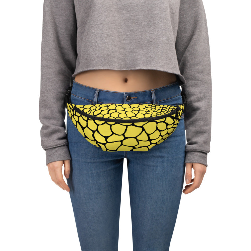 Wild Fanny Pack (Paris Daisy Yellow) | Colorful Organic Print | Festival Bum Bag | Belt Bag | Waist Pack | - Comfortable Culture - Fanny Packs - Comfortable Culture
