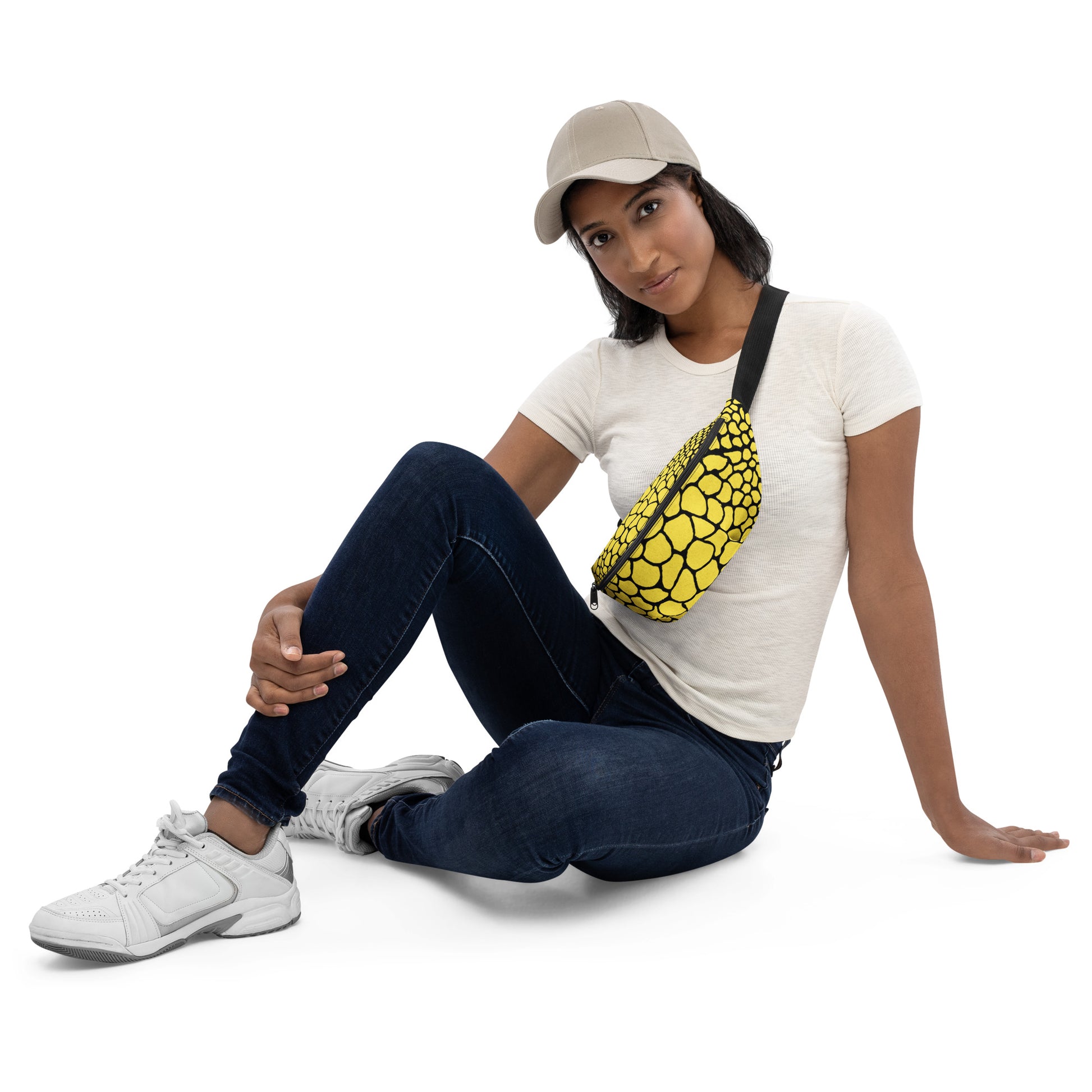 Wild Fanny Pack (Paris Daisy Yellow) | Colorful Organic Print | Festival Bum Bag | Belt Bag | Waist Pack | - Comfortable Culture - Fanny Packs - Comfortable Culture