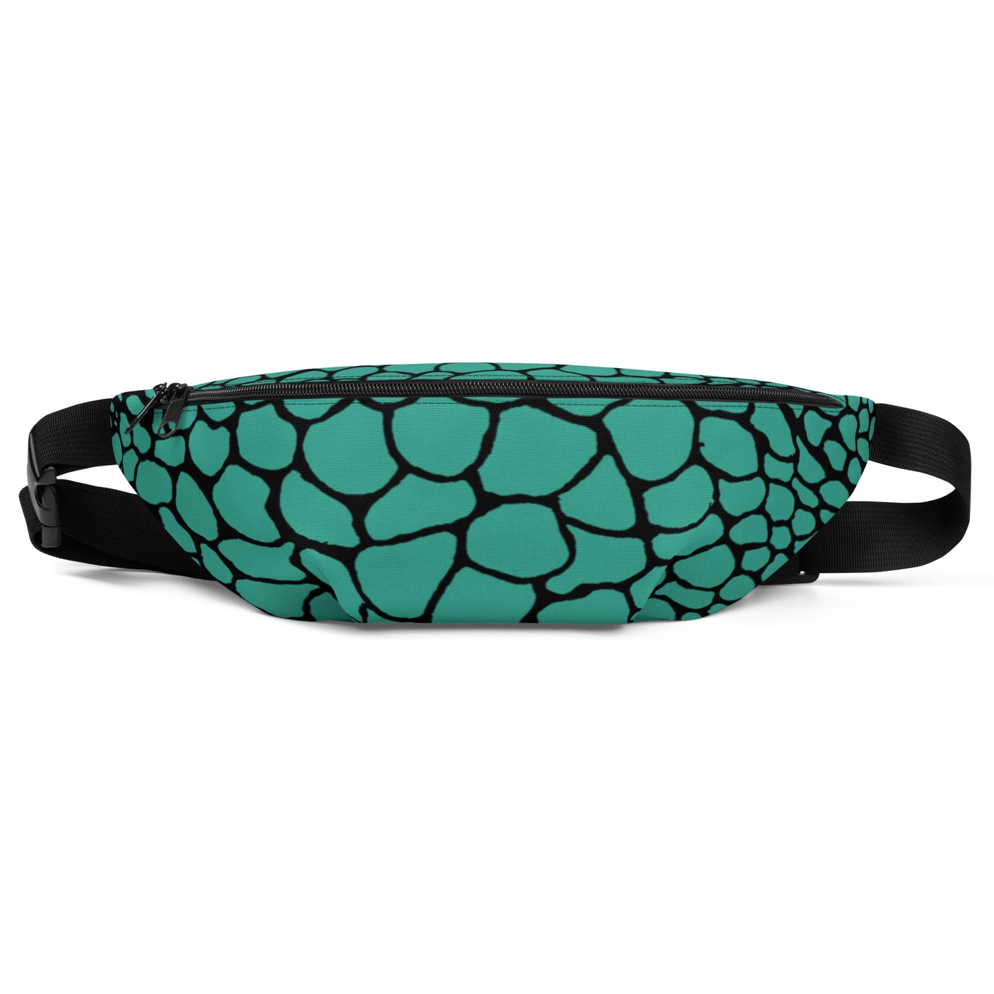 Wild Fanny Pack (Teal) | Colorful Organic Print | Festival Bum Bag | Belt Bag | Waist Pack | - Comfortable Culture - Fanny Packs - Comfortable Culture