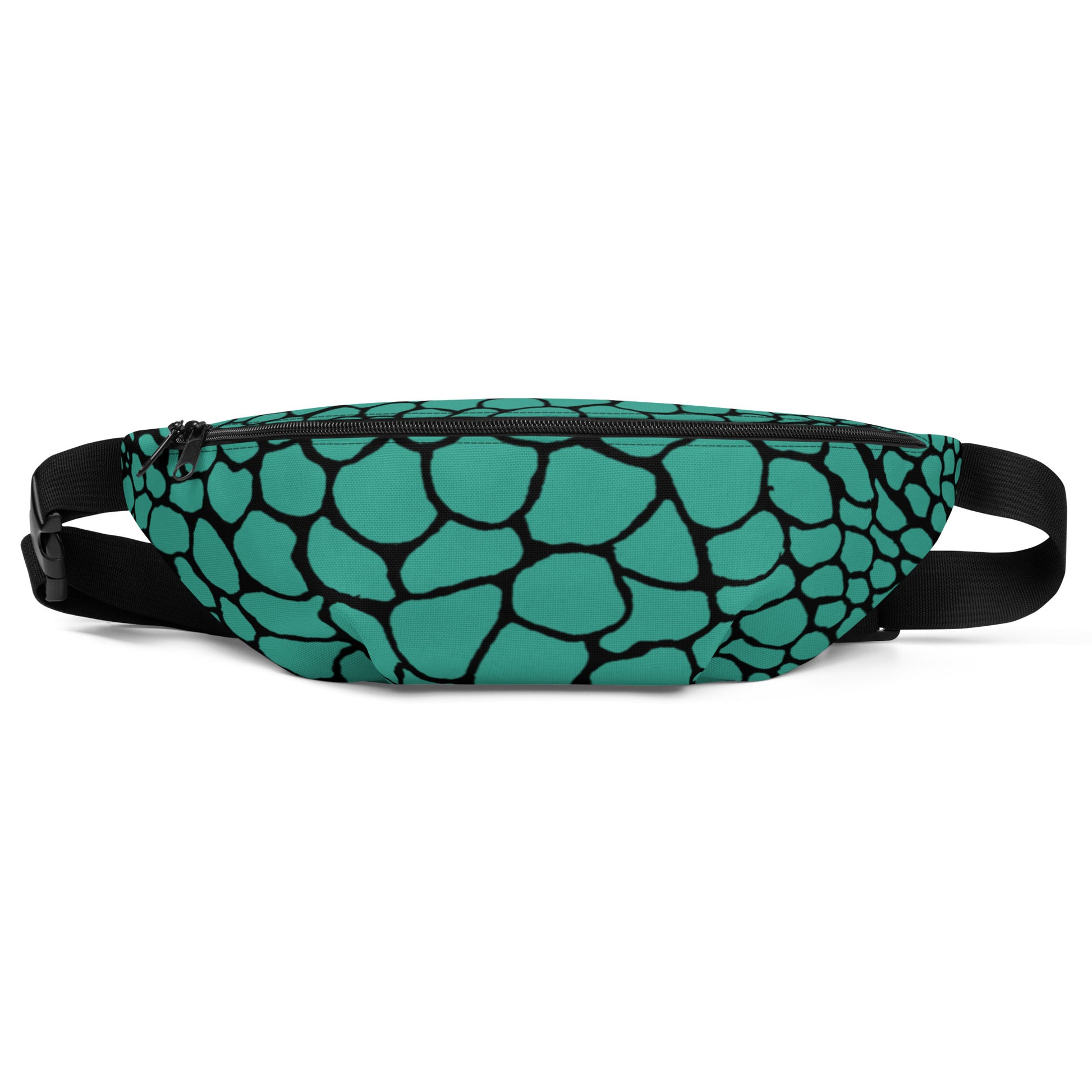 Wild Fanny Pack (Teal) | Colorful Organic Print | Festival Bum Bag | Belt Bag | Waist Pack | - Comfortable Culture - Fanny Packs - Comfortable Culture