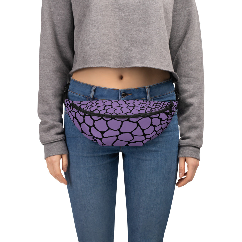 Wild Fanny Pack (Amethyst Purple) | Colorful Organic Print | Festival Bum Bag | Belt Bag | Waist Pack | - Comfortable Culture - Fanny Packs - Comfortable Culture