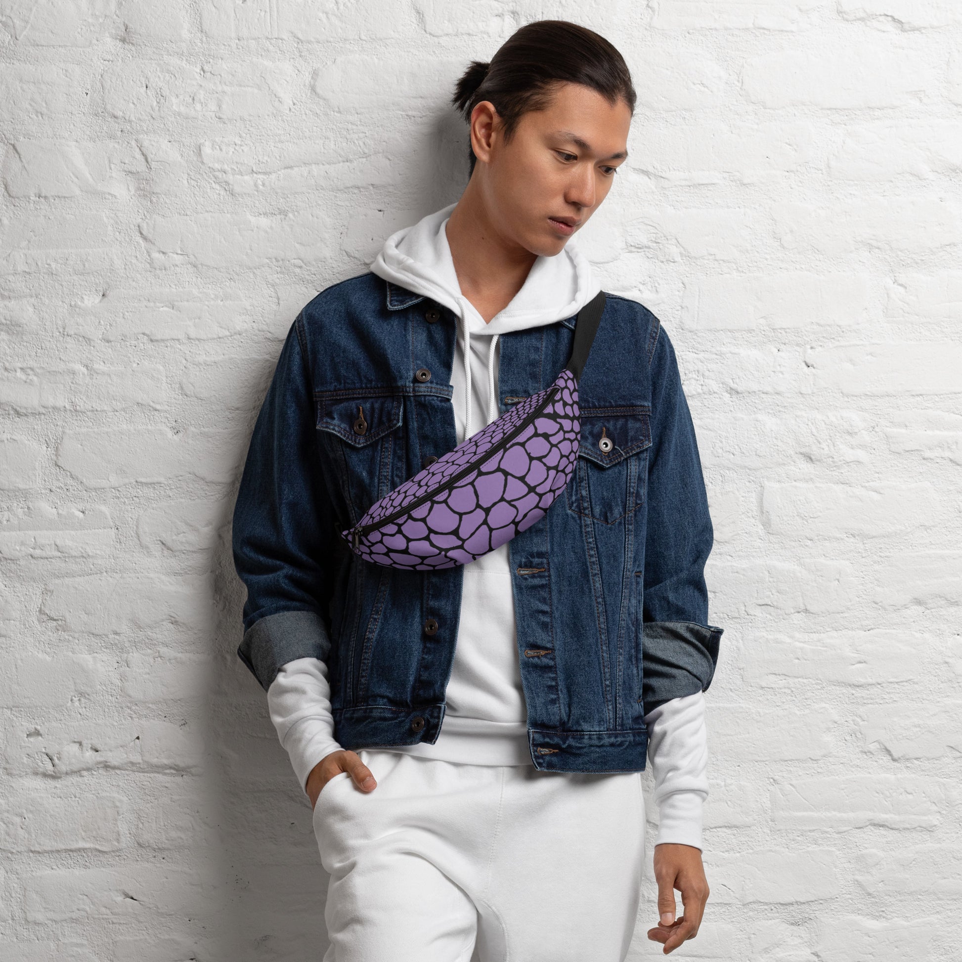Wild Fanny Pack (Amethyst Purple) | Colorful Organic Print | Festival Bum Bag | Belt Bag | Waist Pack | - Comfortable Culture - Fanny Packs - Comfortable Culture