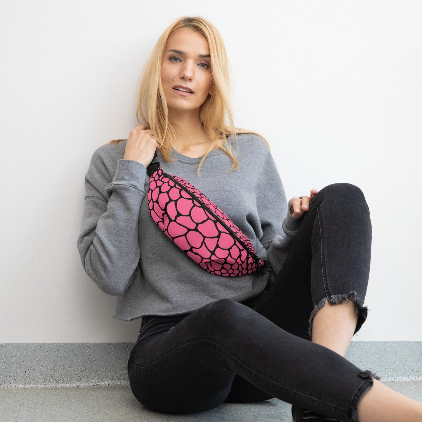 Wild Fanny Pack (Brink Pink) | Colorful Organic Print | Festival Bum Bag | Belt Bag | Waist Pack | - Comfortable Culture - S/M - Fanny Packs - Comfortable Culture