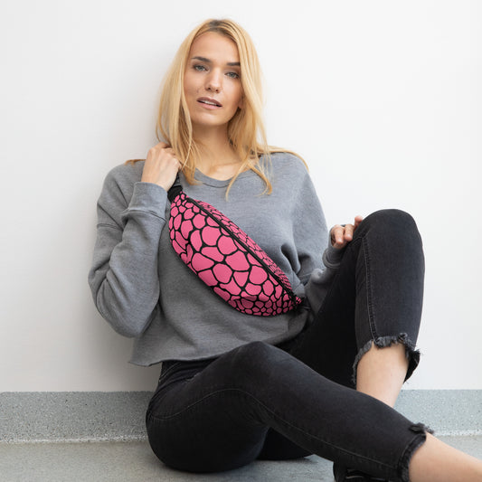 Wild Fanny Pack (Brink Pink) | Colorful Organic Print | Festival Bum Bag | Belt Bag | Waist Pack | - Comfortable Culture - S/M - Fanny Packs - Comfortable Culture
