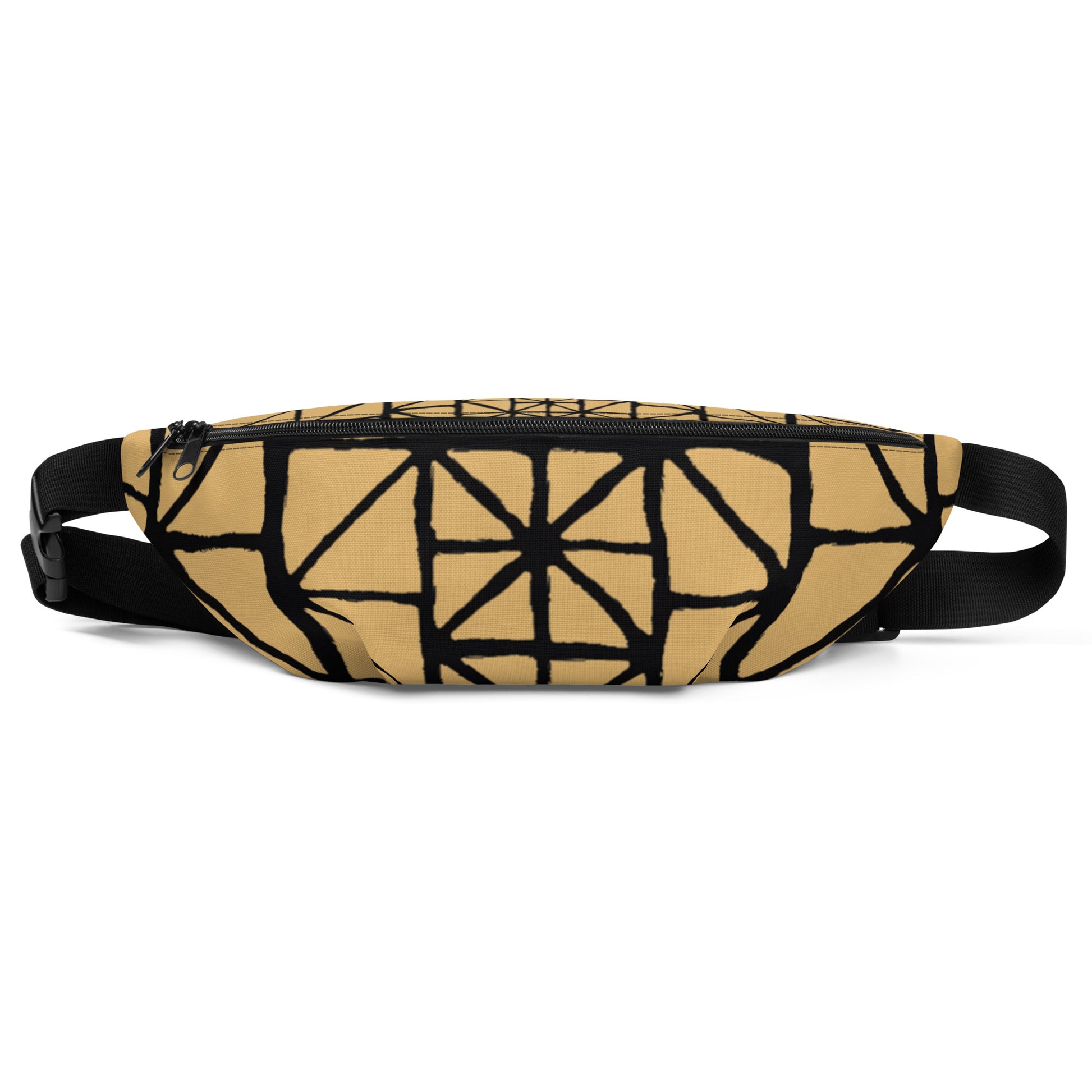Tribal Pattern Fanny Pack (Sand) | Festival Bum Bag | Belt Bag | Waist Pack | Geometric Pattern | - Comfortable Culture - Fanny Packs - Comfortable Culture