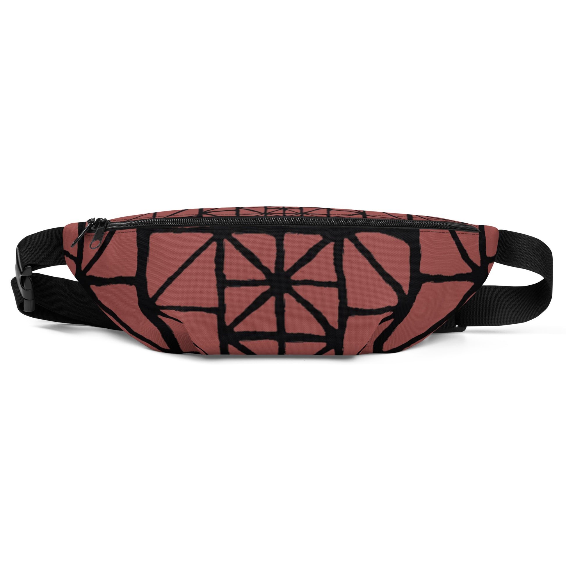 Tribal Pattern Fanny Pack (Terracotta) | Festival Bum Bag | Belt Bag | Waist Pack | Geometric Pattern | - Comfortable Culture - Fanny Packs - Comfortable Culture