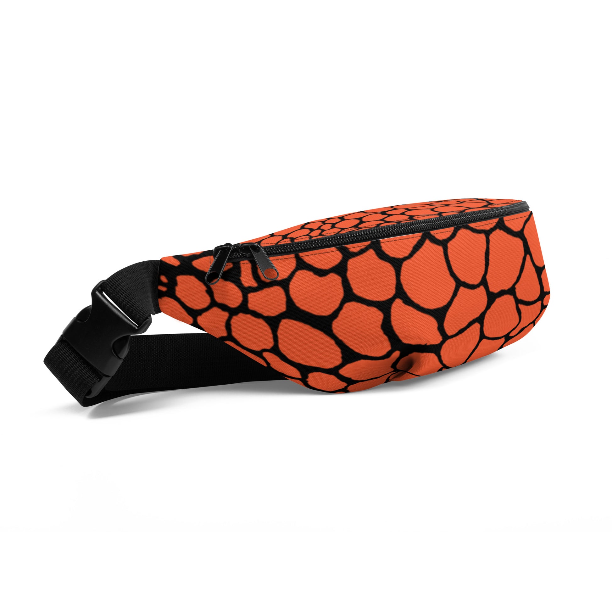 Wild Fanny Pack (Outrageous Orange) | Colorful Organic Print | Festival Bum Bag | Belt Bag | Waist Pack | - Comfortable Culture - Fanny Packs - Comfortable Culture