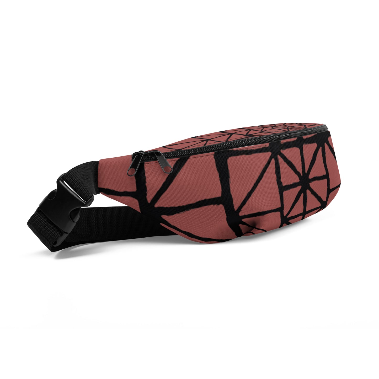 Tribal Pattern Fanny Pack (Terracotta) | Festival Bum Bag | Belt Bag | Waist Pack | Geometric Pattern | - Comfortable Culture - Fanny Packs - Comfortable Culture