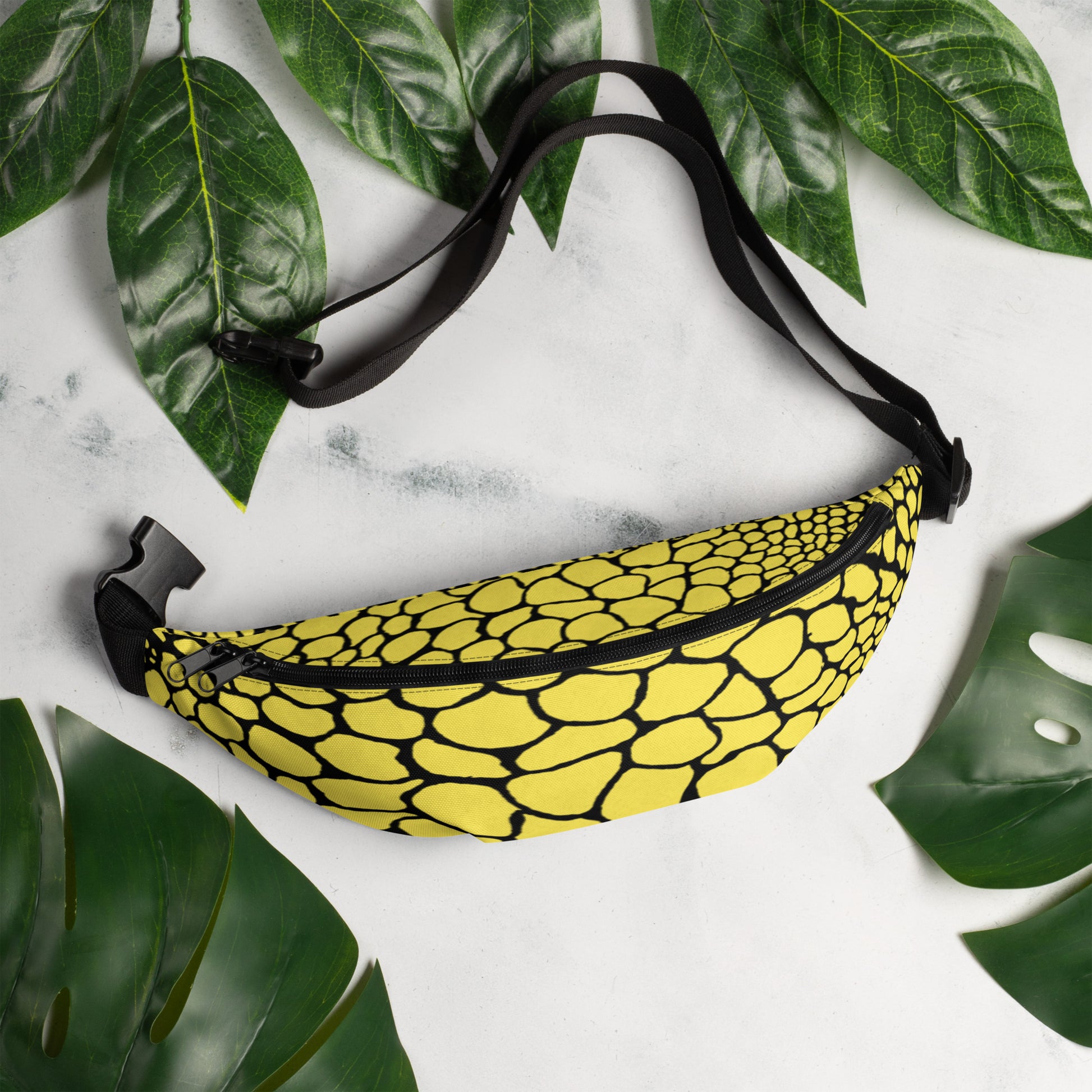 Wild Fanny Pack (Paris Daisy Yellow) | Colorful Organic Print | Festival Bum Bag | Belt Bag | Waist Pack | - Comfortable Culture - Fanny Packs - Comfortable Culture