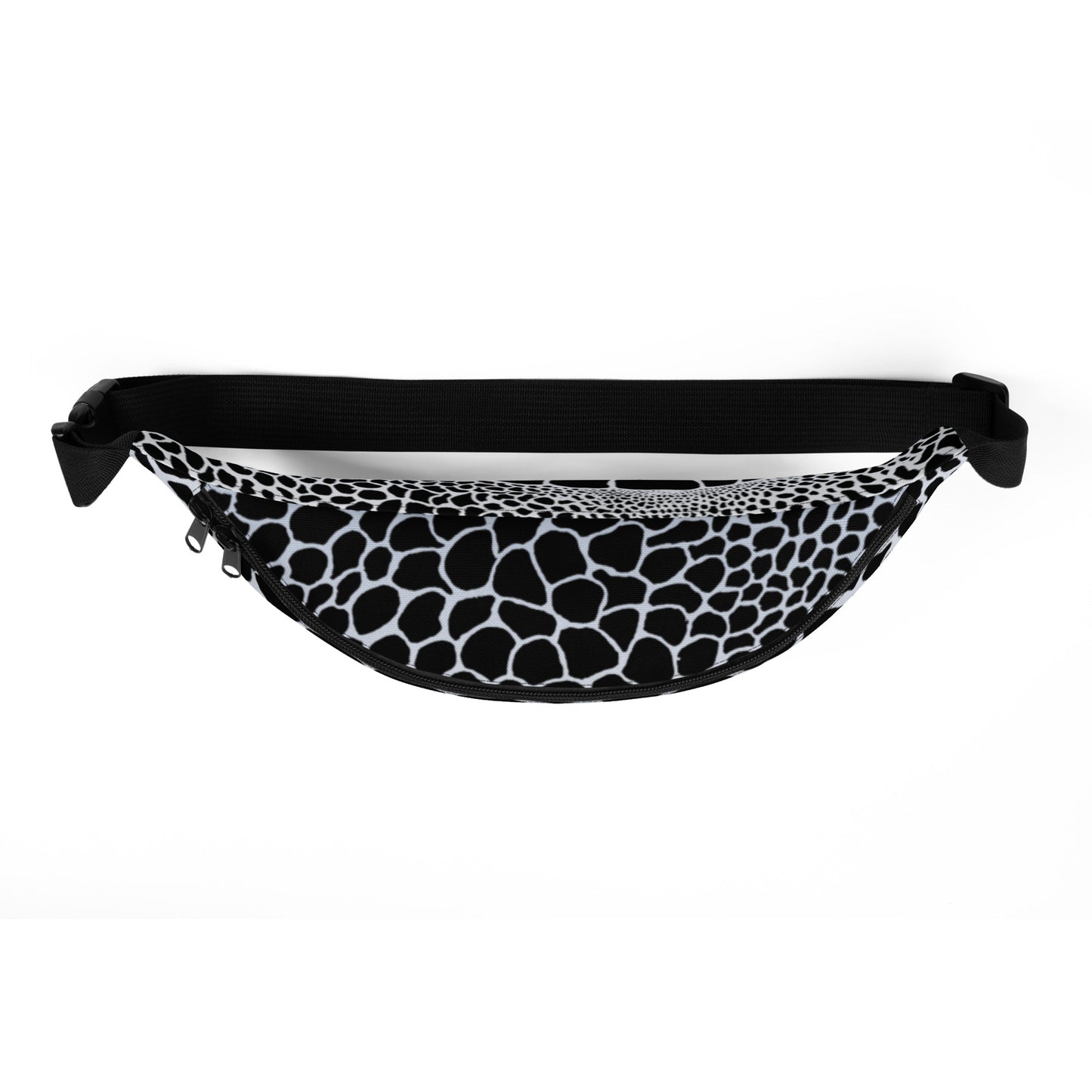 Wild Black and White Outline Fanny Pack | Animal Organic Print | Festival Waist Pack | - Comfortable Culture - Fanny Packs - Comfortable Culture
