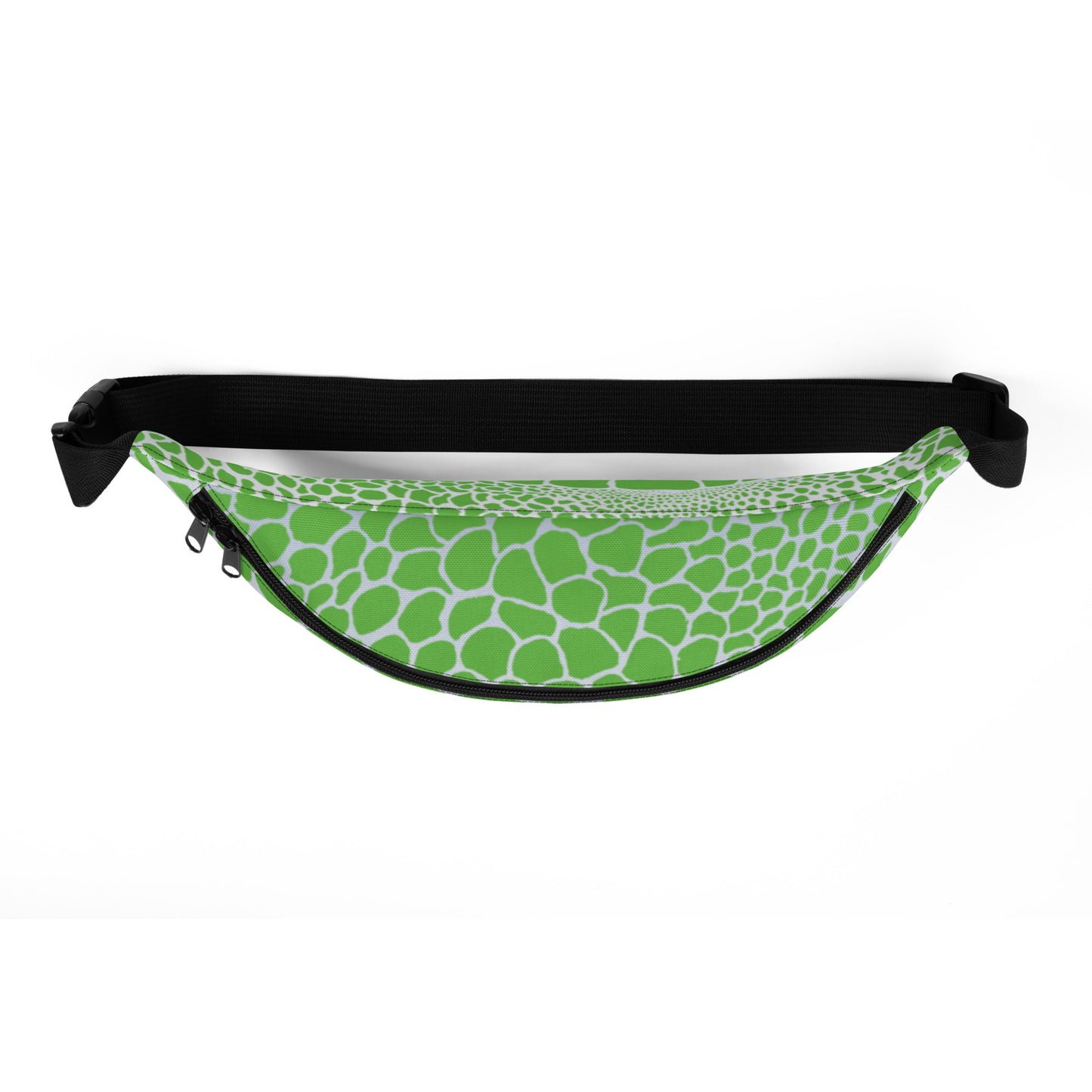 Wild Fanny Pack (Green/Silver) | Colorful Organic Print | Festival Bum Bag | Belt Bag | Waist Pack | - Comfortable Culture - Fanny Packs - Comfortable Culture
