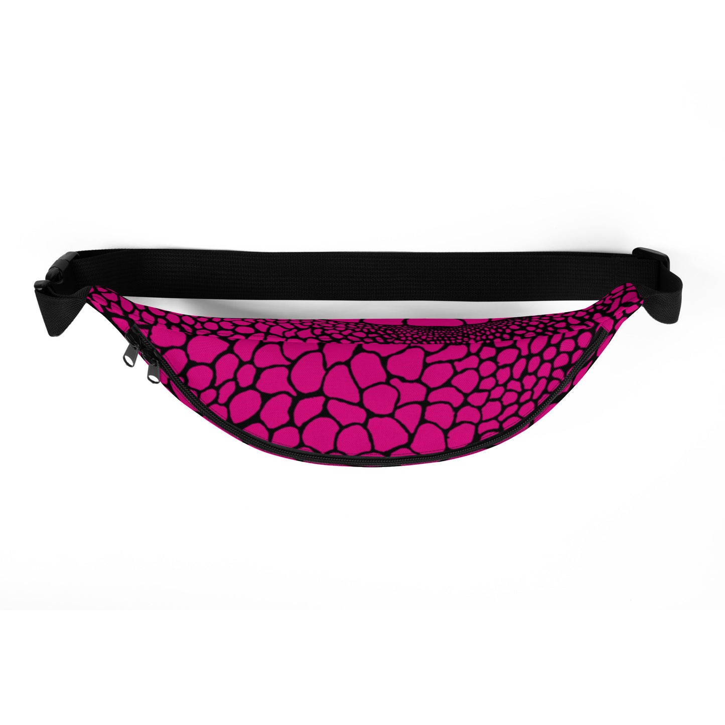 Wild Fanny Pack (Violet - Red) | Colorful Organic Print | Festival Bum Bag | Belt Bag | Waist Pack | - Comfortable Culture - Fanny Packs - Comfortable Culture