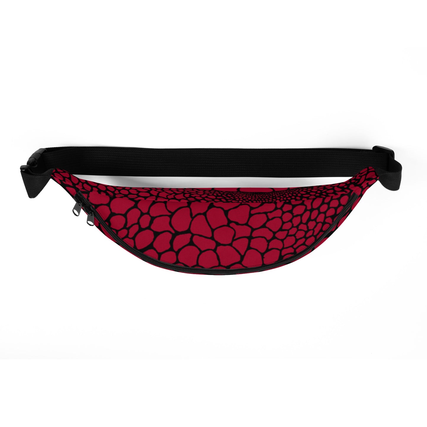 Wild Fanny Pack (Blood Red) | Colorful Organic Print | Festival Bum Bag | Belt Bag | Waist Pack | - Comfortable Culture - Fanny Packs - Comfortable Culture