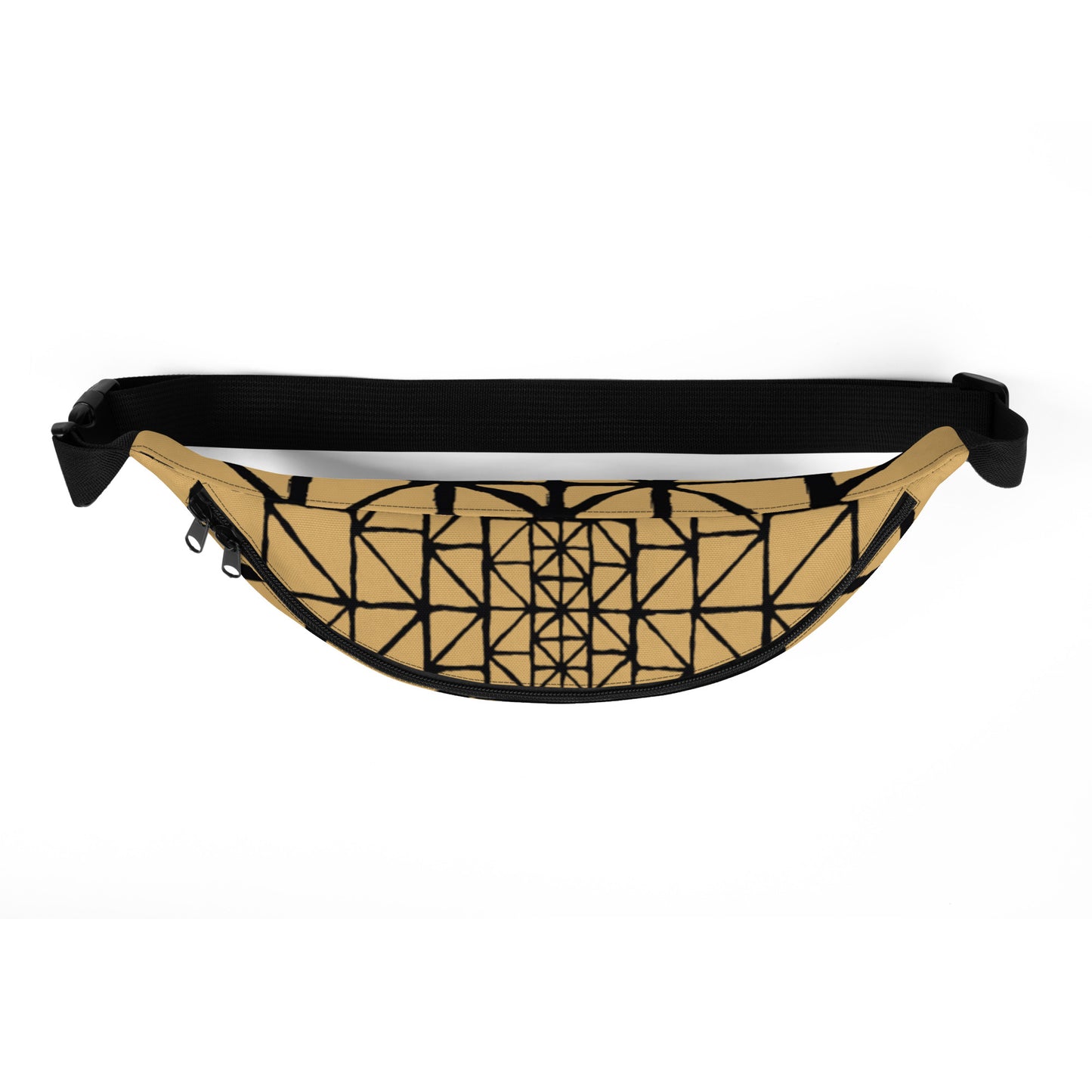 Tribal Pattern Fanny Pack (Sand) | Festival Bum Bag | Belt Bag | Waist Pack | Geometric Pattern | - Comfortable Culture - Fanny Packs - Comfortable Culture