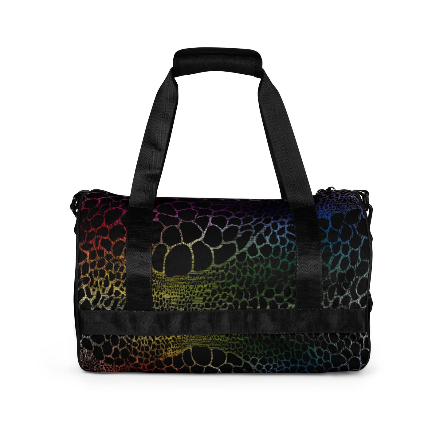 Wild Rainbow Outline (Gym Duffel Bag) - Comfortable Culture - Duffel Bags - Comfortable Culture