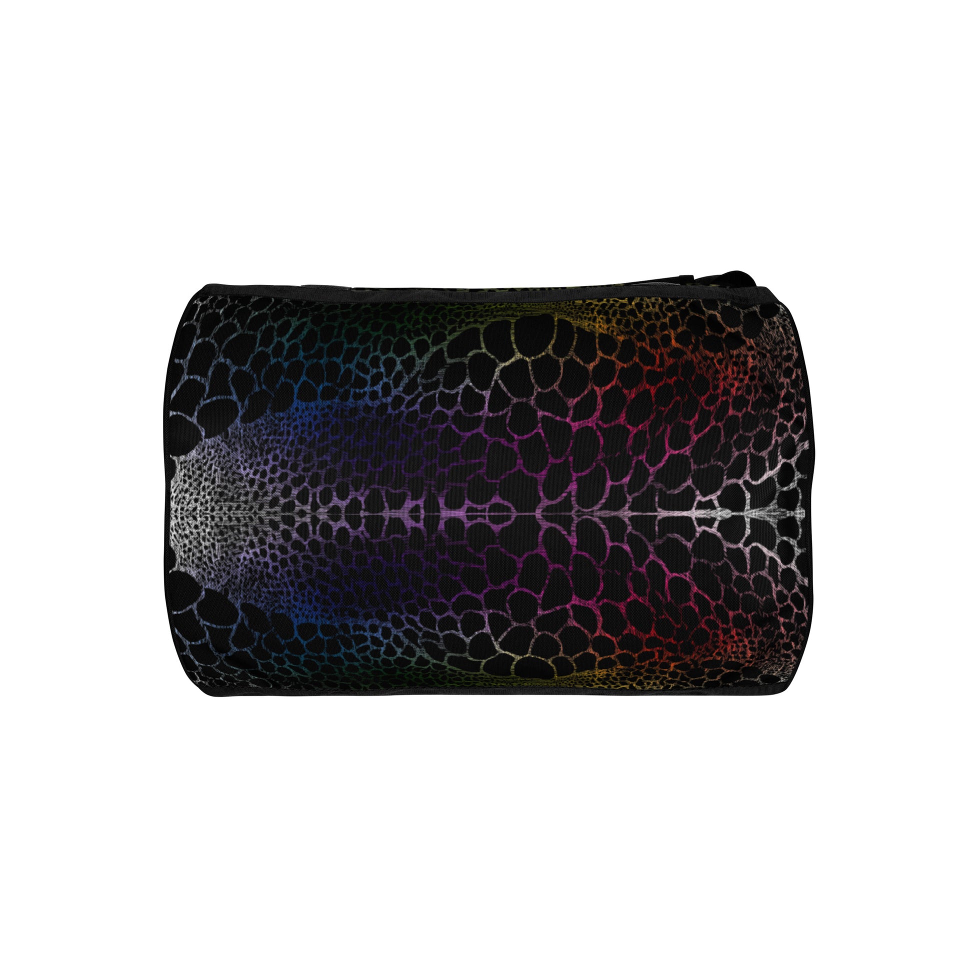 Wild Rainbow Outline (Gym Duffel Bag) - Comfortable Culture - Duffel Bags - Comfortable Culture