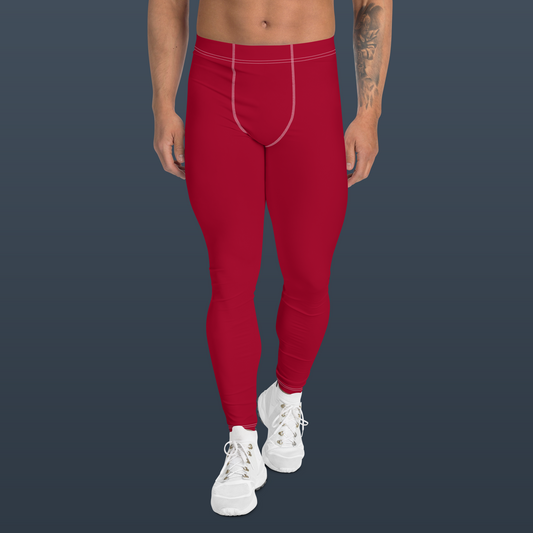 Men's Athletic Leggings (Red)