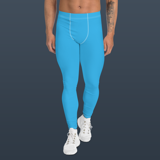 Men's Athletic Leggings (Sky Blue)