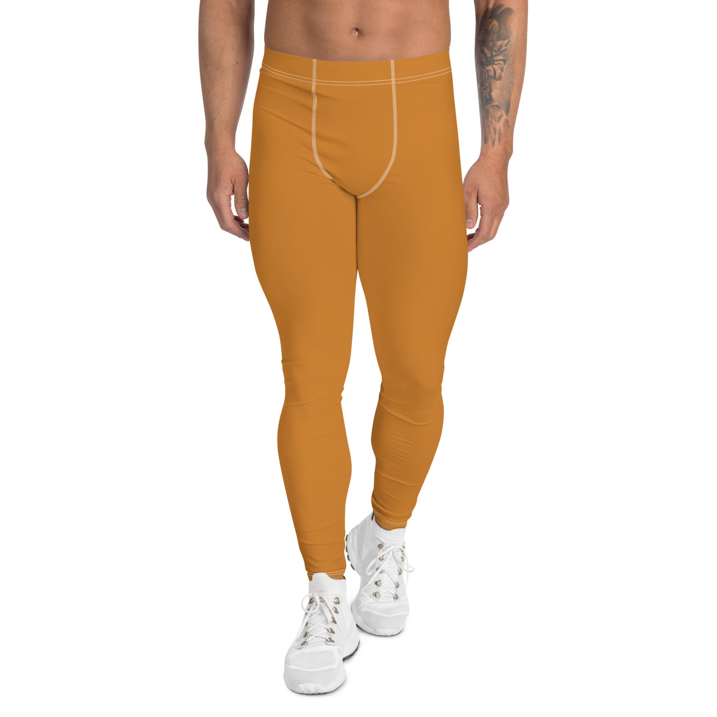 Men's Athletic Leggings (Orange)