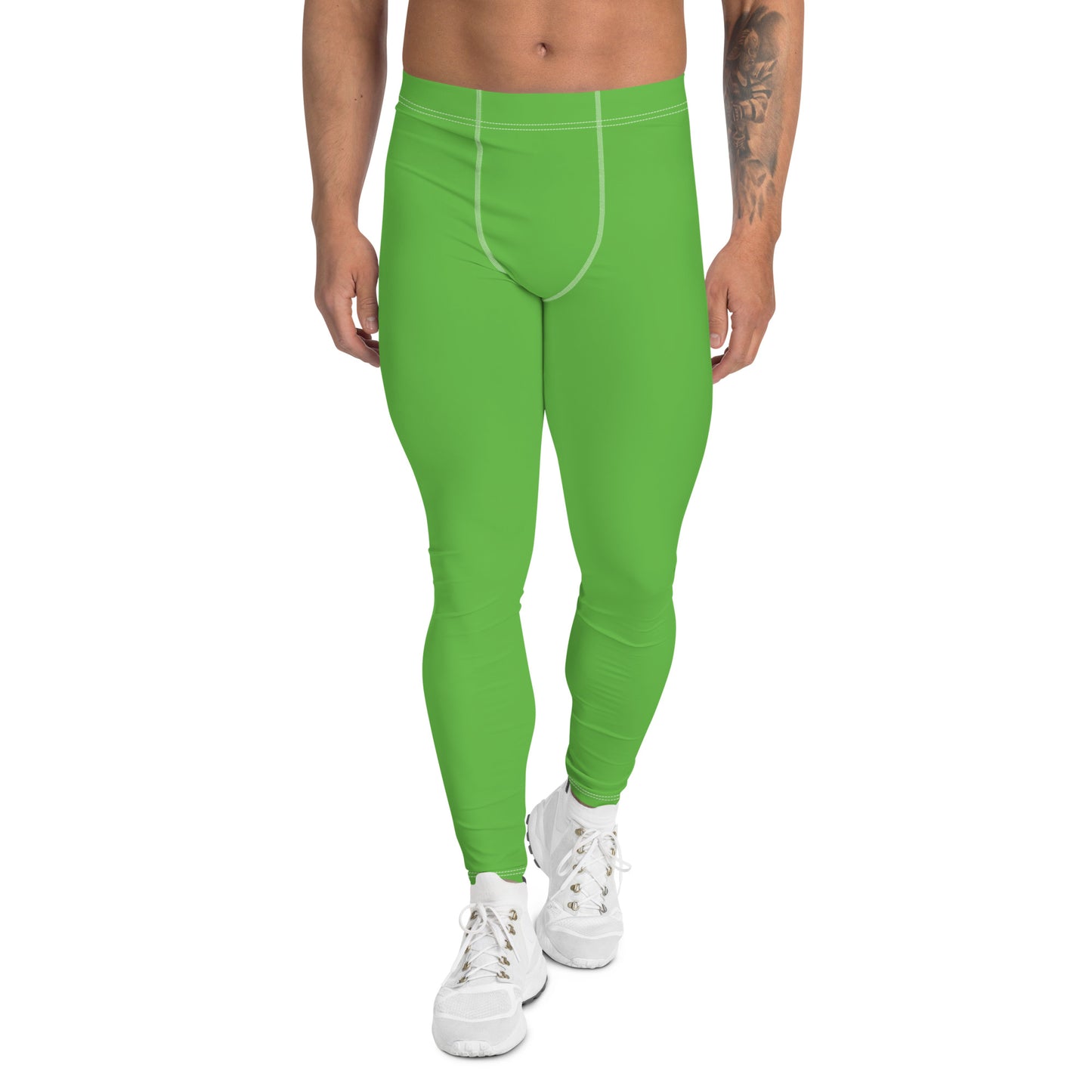 Men's Athletic Leggings (Lime Green)