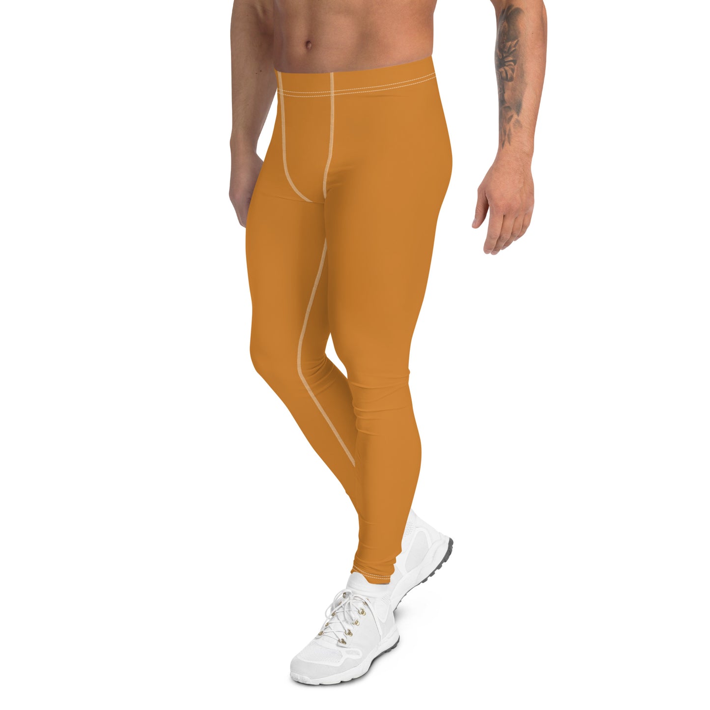 Men's Athletic Leggings (Orange)