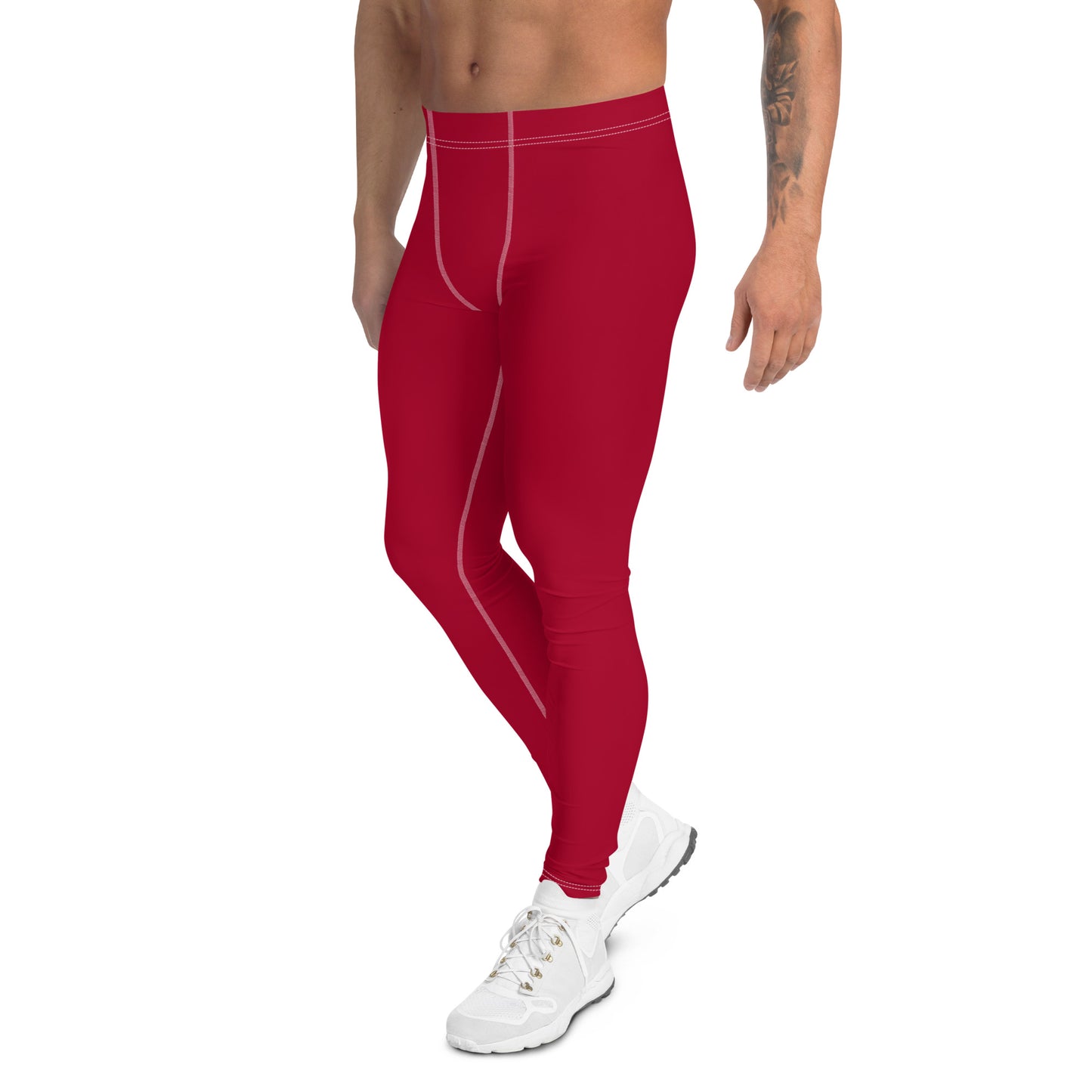 Men's Athletic Leggings (Red)