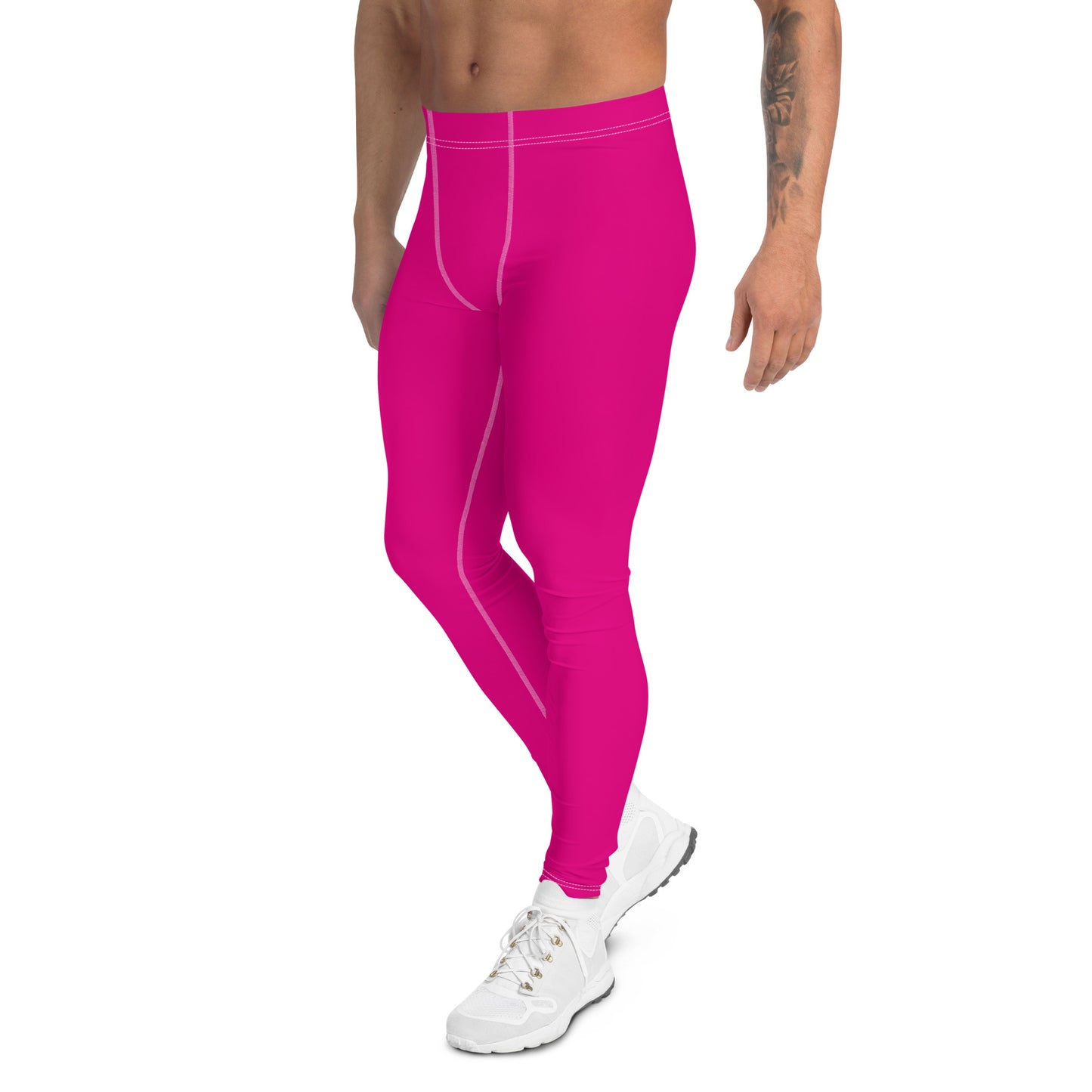 Men's Athletic Leggings (Hot Pink)