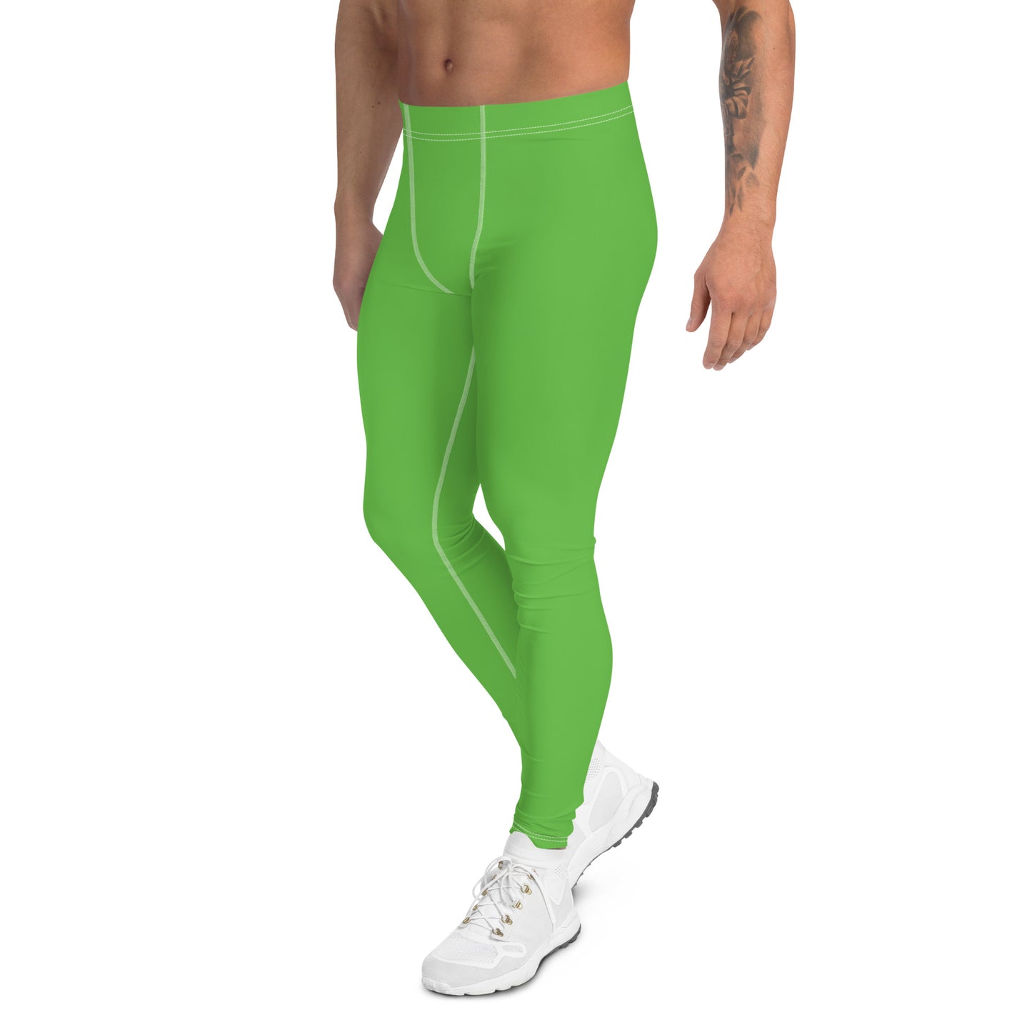 Men's Athletic Leggings (Lime Green)