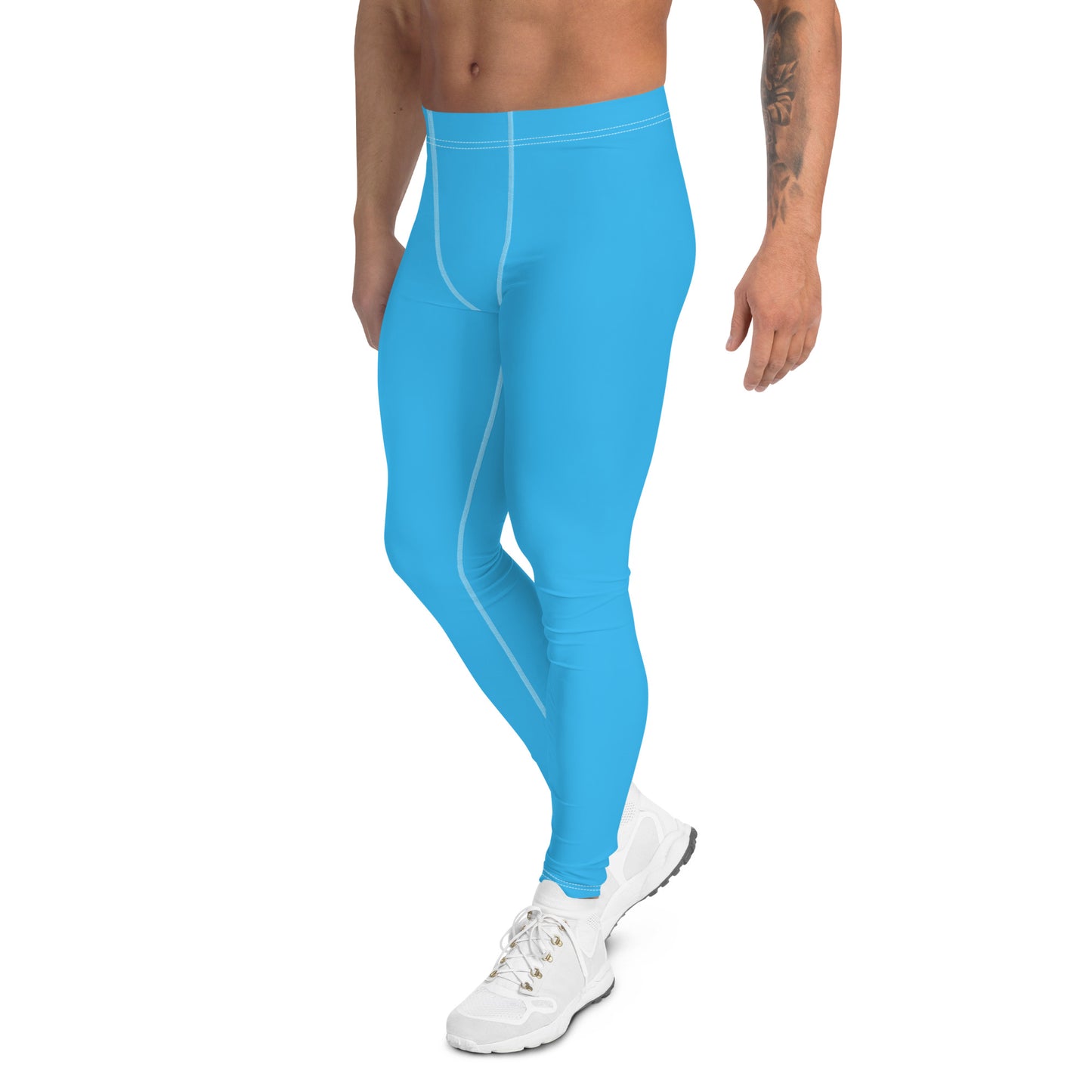 Men's Athletic Leggings (Sky Blue)