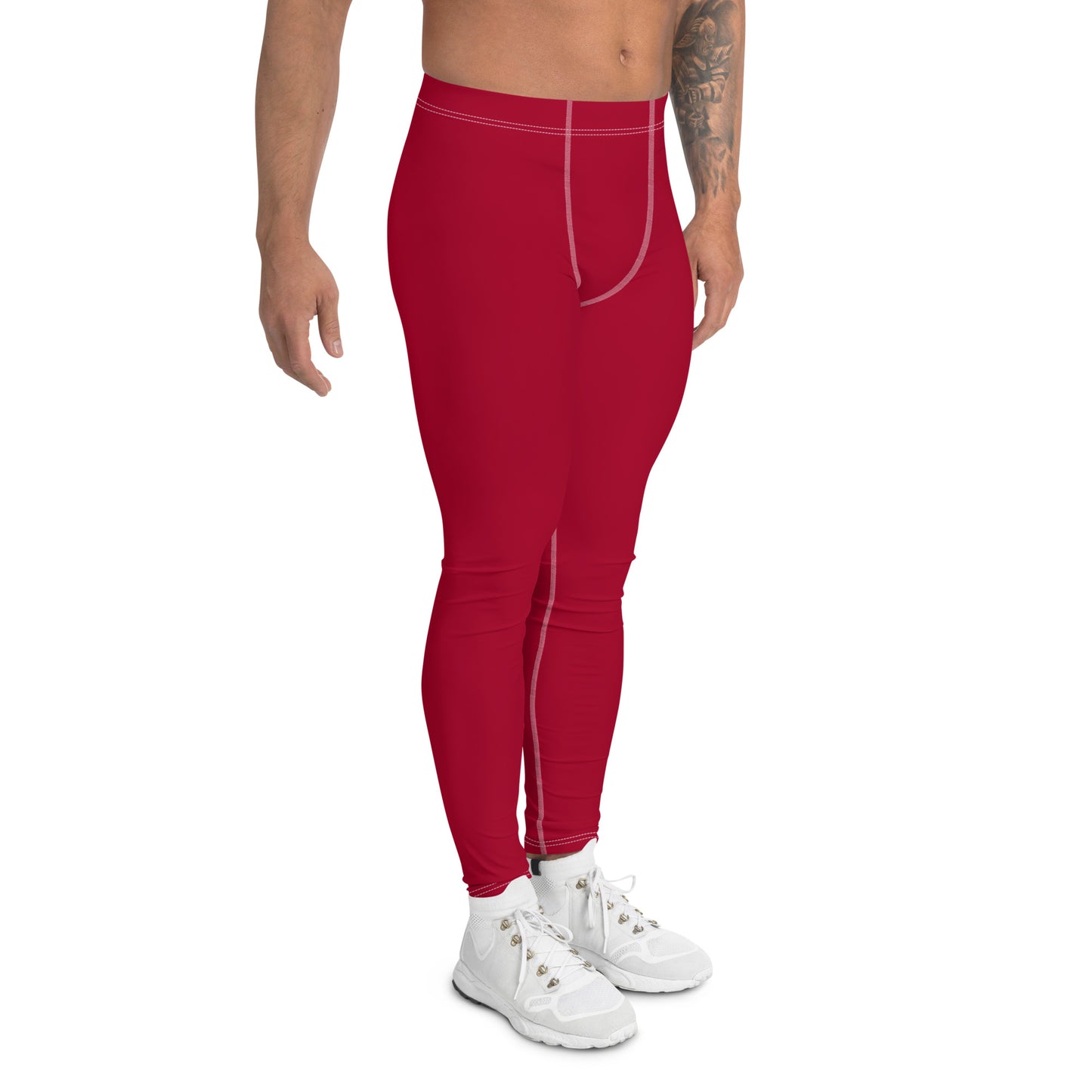 Men's Athletic Leggings (Red)