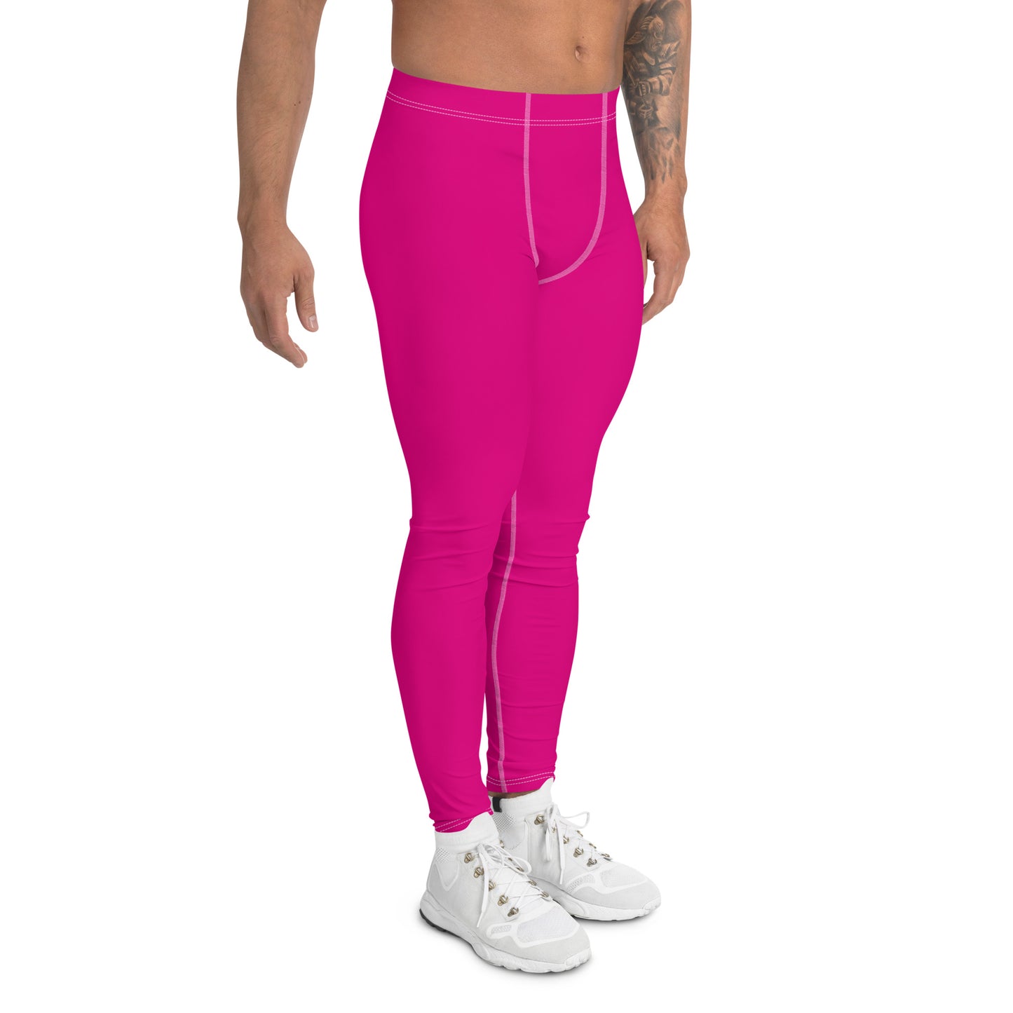 Men's Athletic Leggings (Hot Pink)