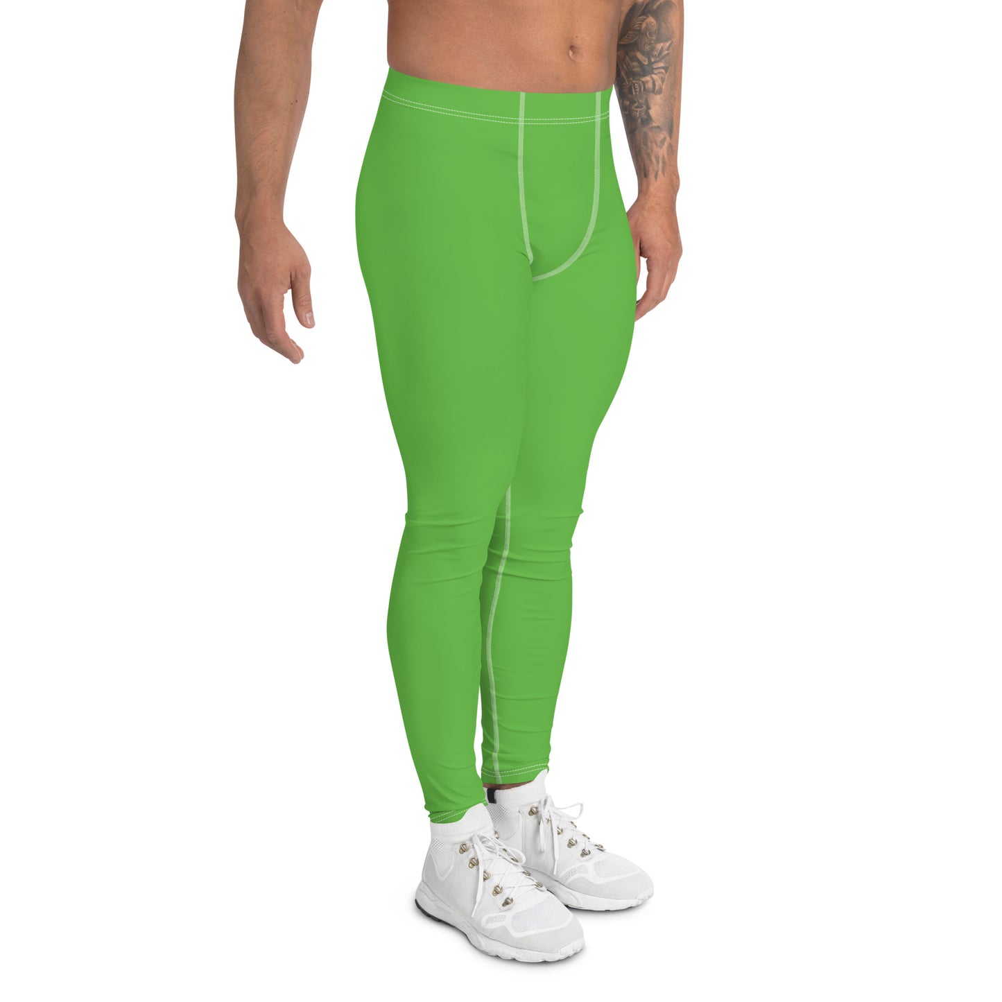 Men's Athletic Leggings (Lime Green)