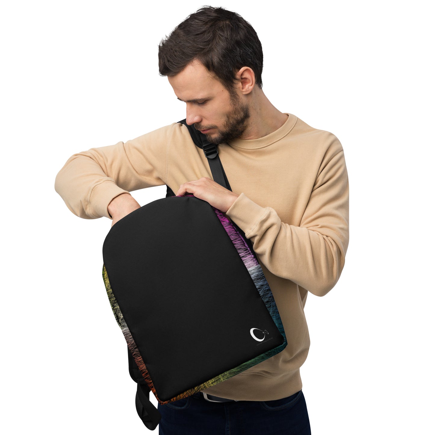 Wild Rainbow Minimalist Backpack | Modern & Minimalist Water-Resistant Laptop Backpack with Hidden Pocket | - Comfortable Culture - Default Title - Backpacks - Comfortable Culture