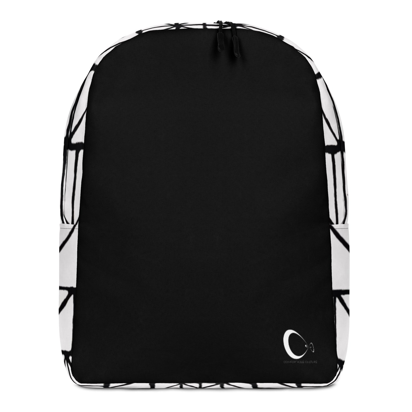 Tribal Print Black and White Minimalist Backpack | Modern & Minimalist Water-Resistant Laptop Backpack with Hidden Pocket | - Comfortable Culture - Backpacks - Comfortable Culture