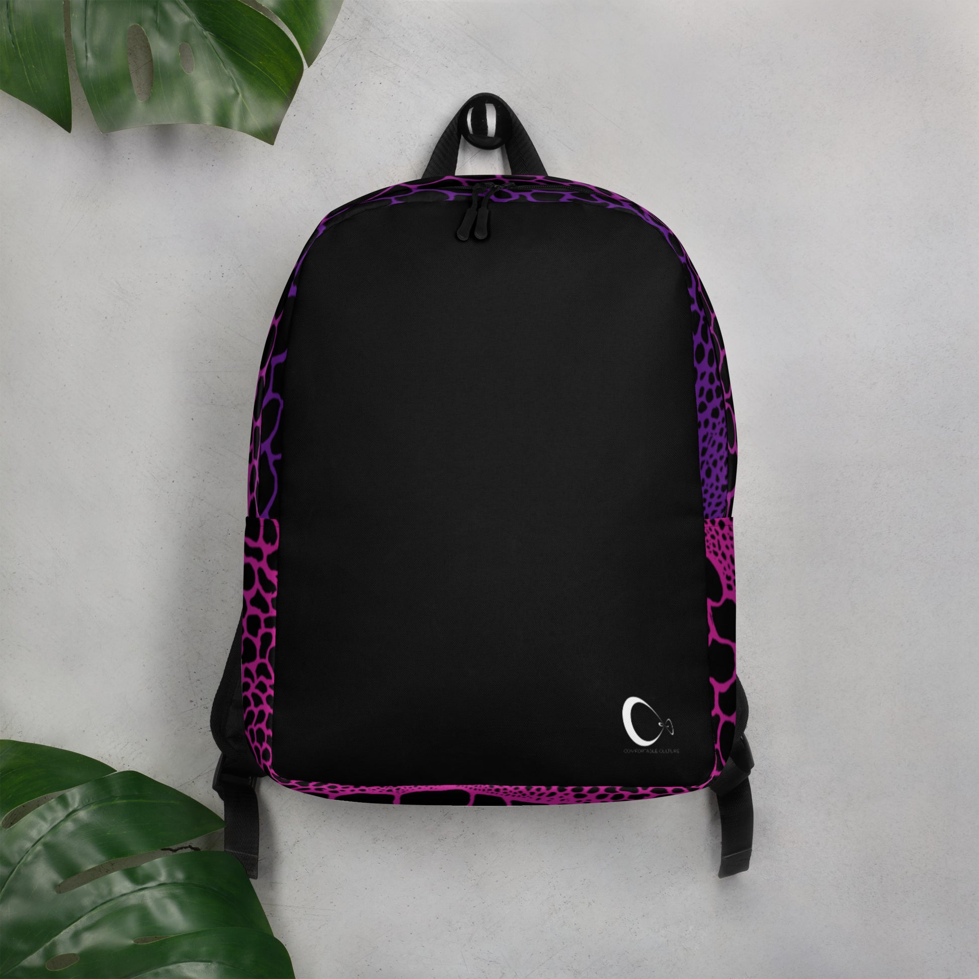 Wild Pinks n Purples Backpack | Modern & Minimalist Water-Resistant Laptop Backpack with Hidden Pocket | - Comfortable Culture - Backpacks - Comfortable Culture