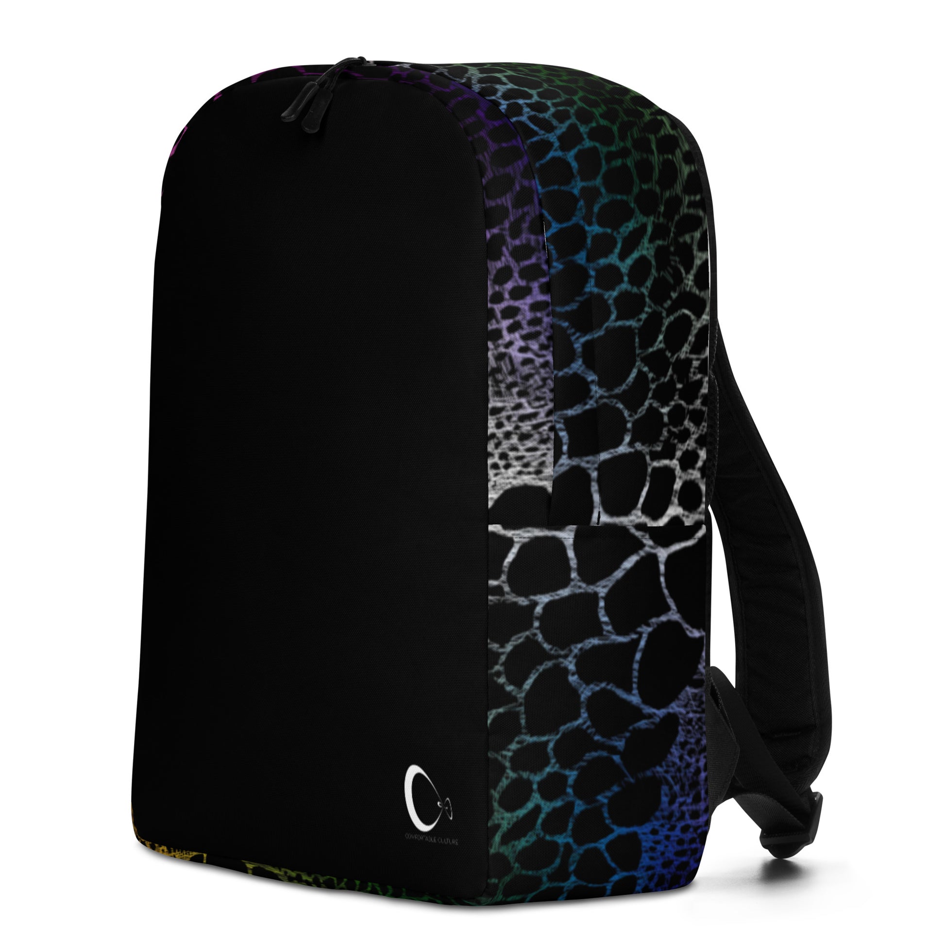 Wild Rainbow Outline | Modern & Minimalist Water-Resistant Laptop Backpack with Hidden Pocket | - Comfortable Culture - Backpacks - Comfortable Culture