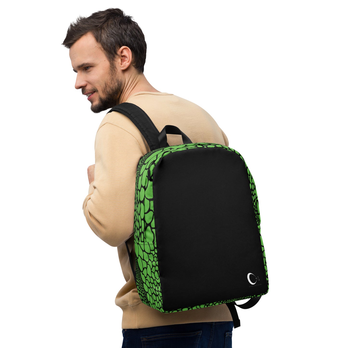 Wild Green Organic Print Backpack | Modern & Minimalist Water-Resistant Laptop Backpack with Hidden Pocket | - Comfortable Culture - Backpacks - Comfortable Culture