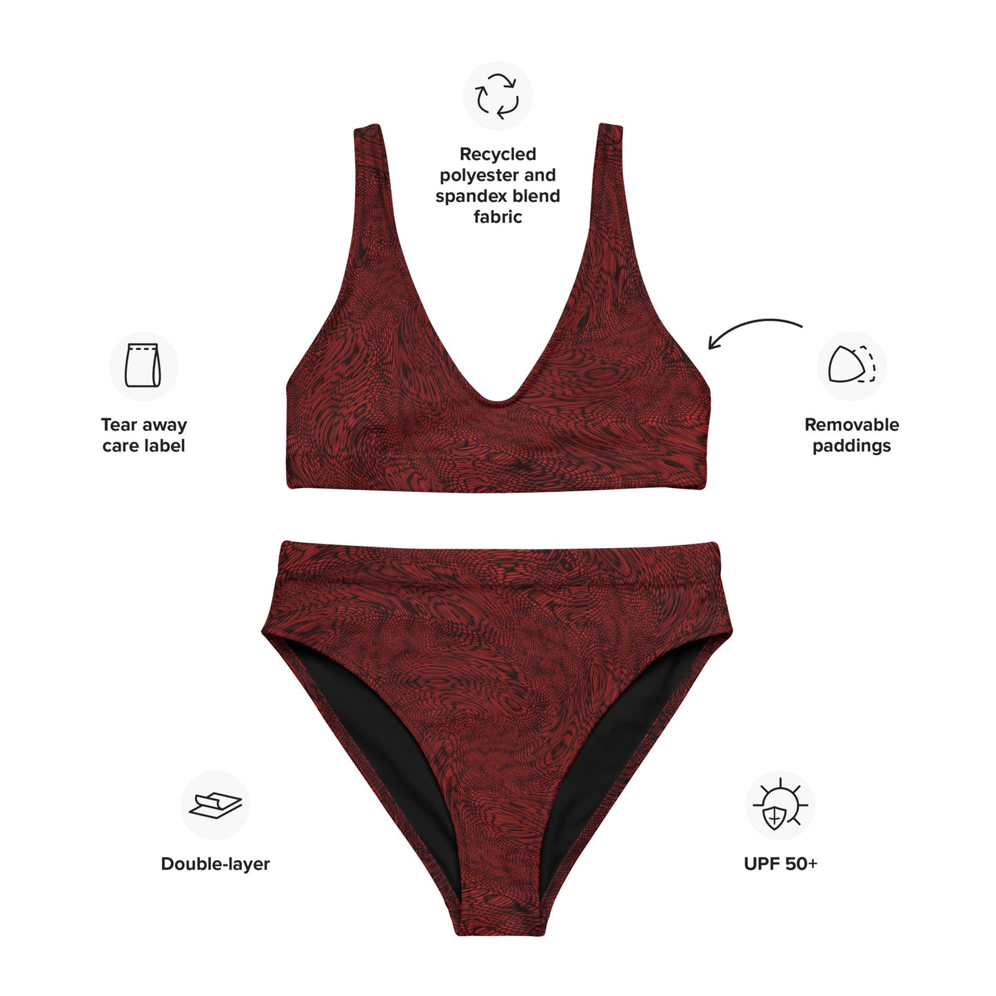 Fractal Bikini (Blood Red)