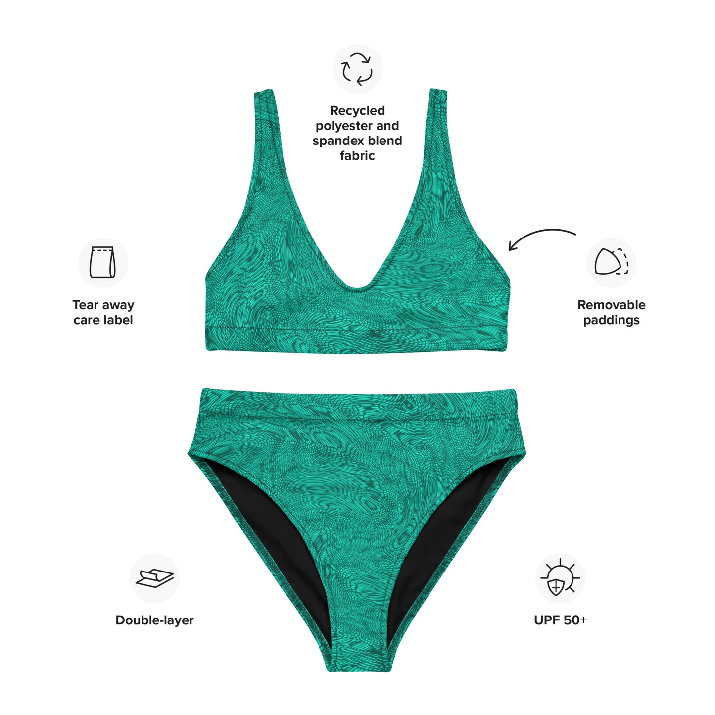 Fractal Bikini (Teal)
