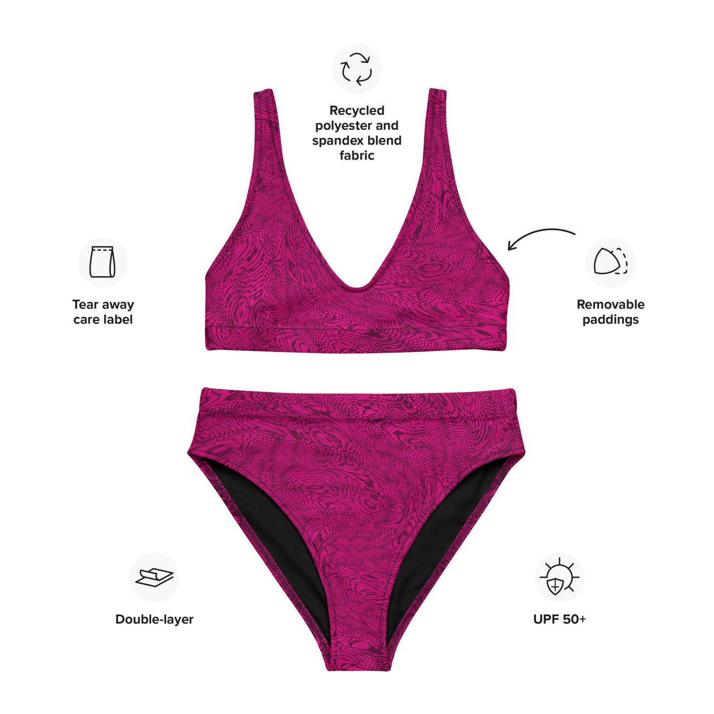 Fractal Bikini (Hot Pink)