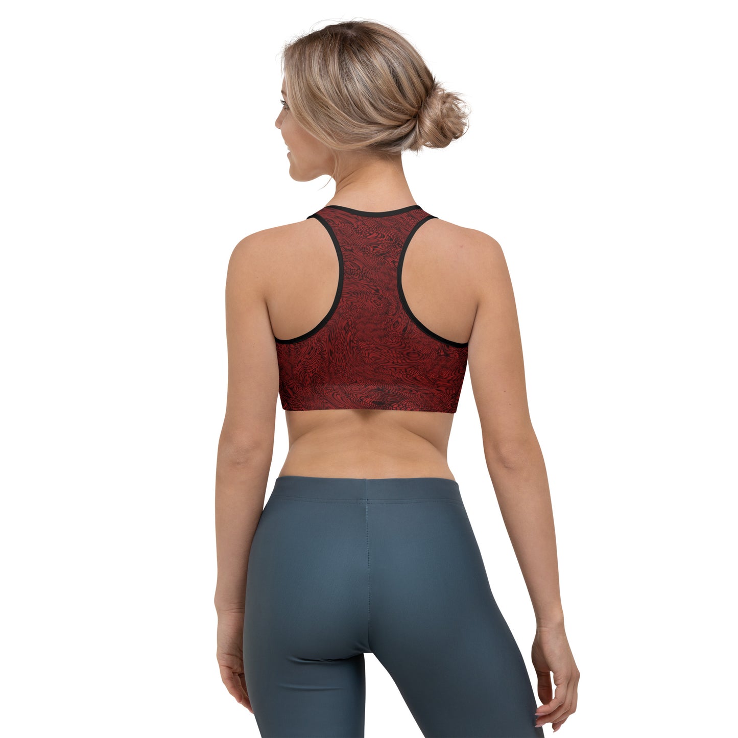 Fractal Sports Bra (Blood Red)