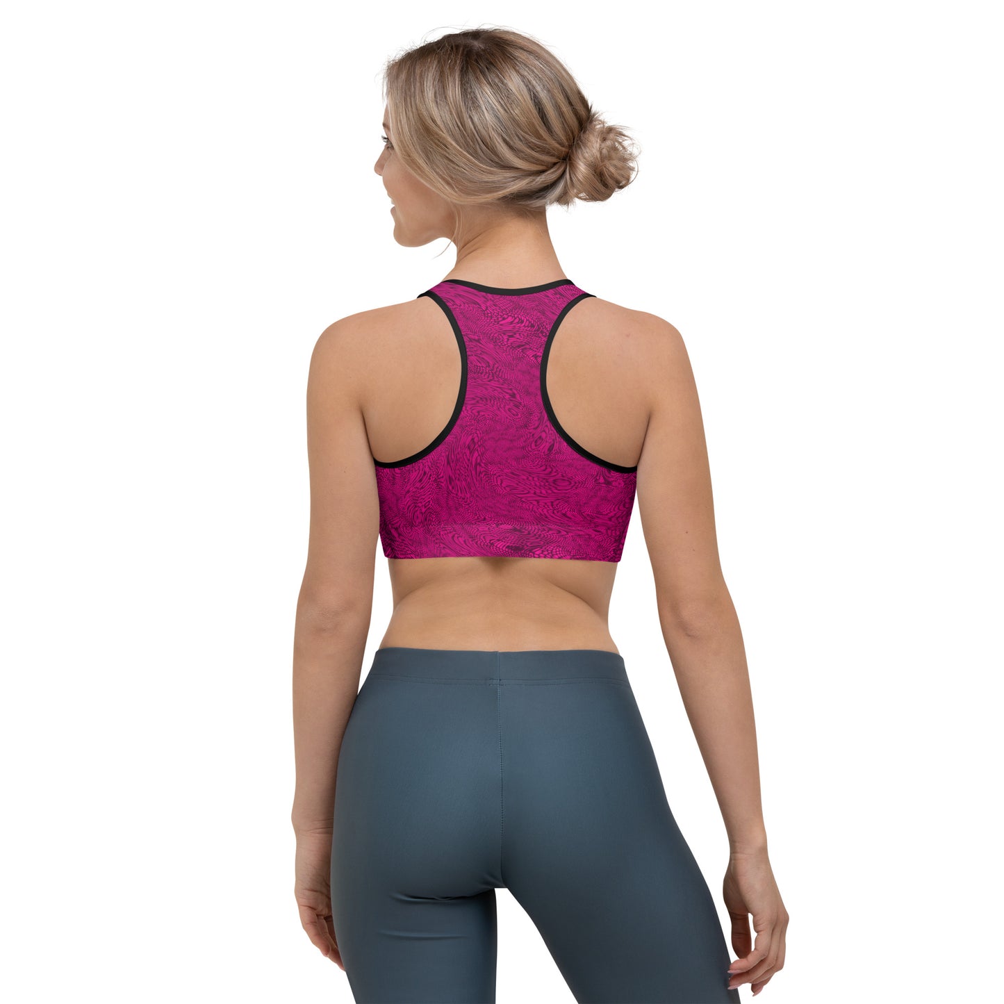 Fractal Sports Bra (Hot Pink)