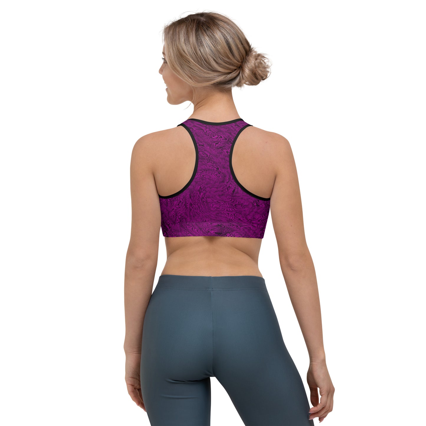 Fractal Sports Bra (Magenta)